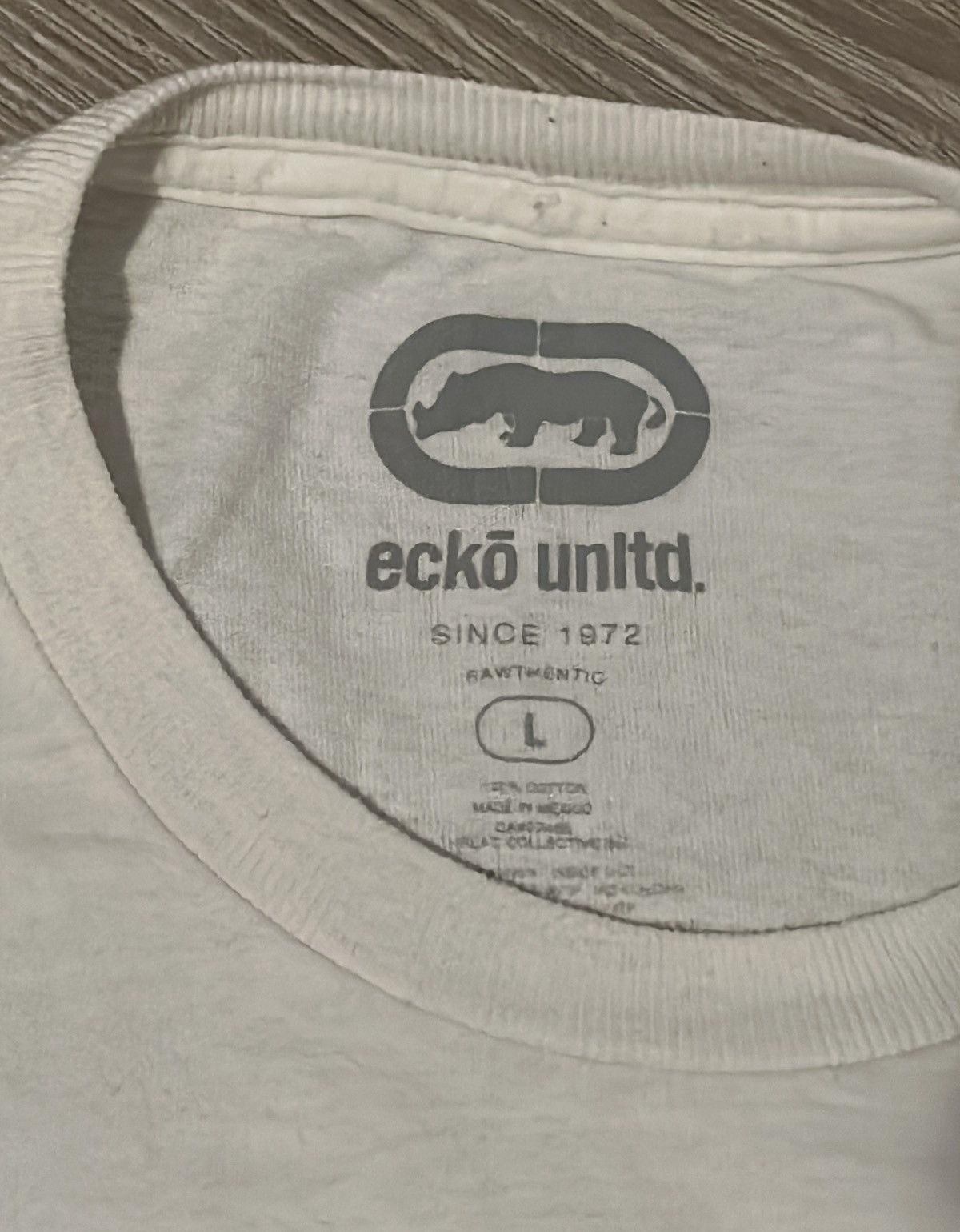 Ecko Unltd. Y2K Ecko Untld. White Grunge Skater Rhino Ink Graffiti Tee Size US L / EU 52-54 / 3 - 5 Thumbnail