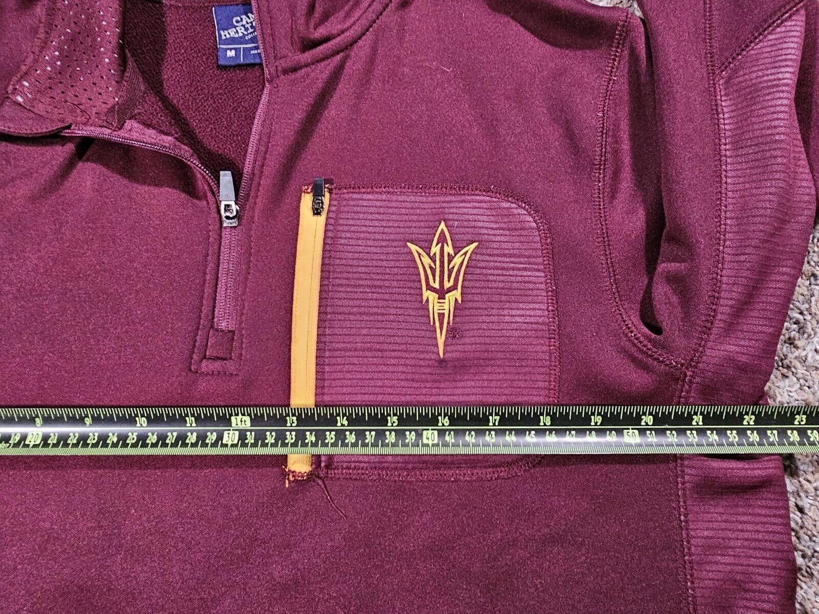 Designer ASU Sun Devils 1/4 Zip Campus Heritage Pullover M Arizona Size ONE SIZE - 6 Thumbnail