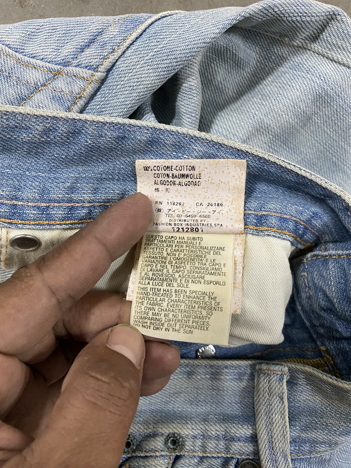 Tornado Mart Vintage Replay Slim Fit Distressed Denim Wash Blue @315 Size US 32 / EU 48 - 12 Thumbnail