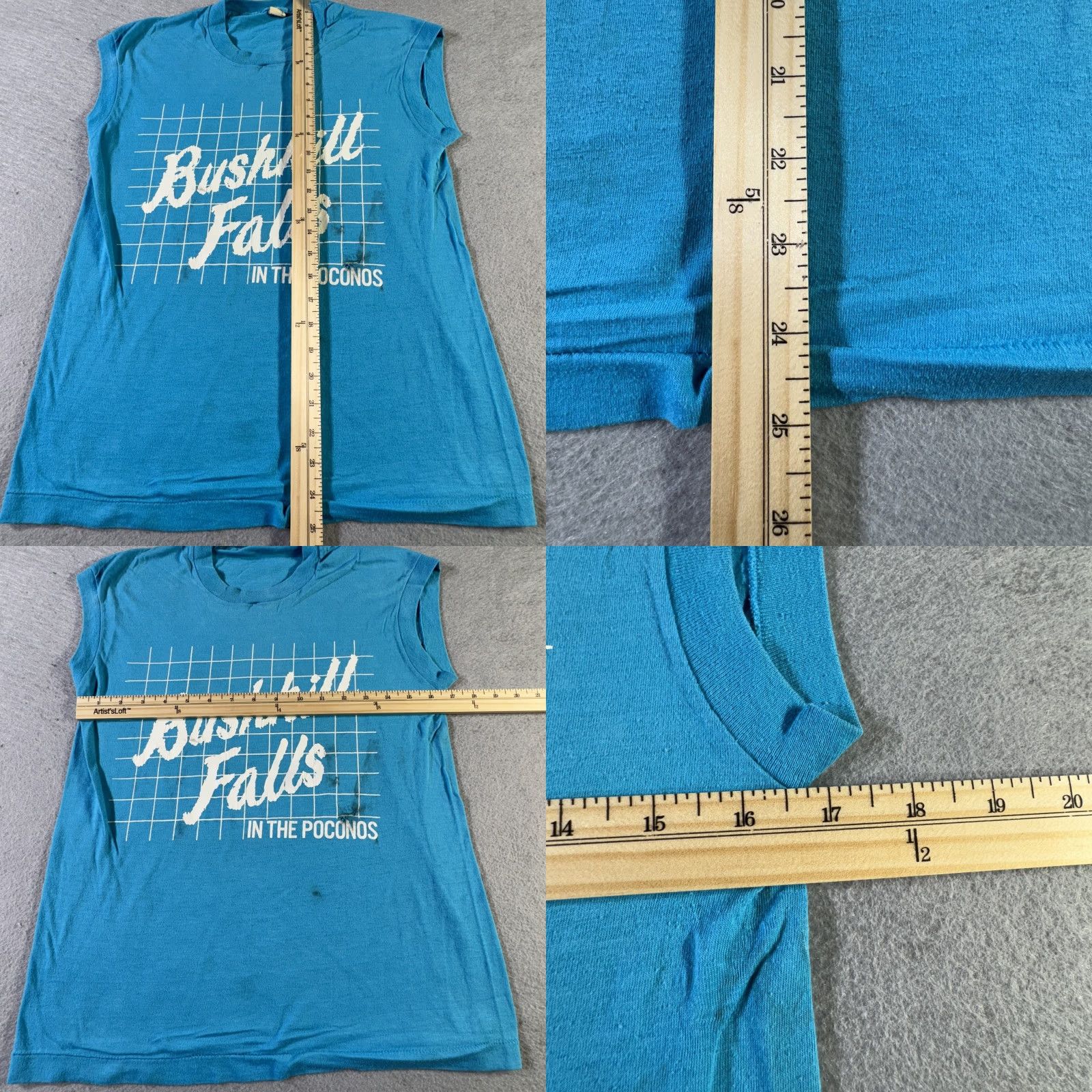 Vintage Vintage Bushkill Falls T-Shirt Mens Small Sleeveless 80s Graphic Poconos Nature Vintage Tee Size US S / EU 44-46 / 1 - 8 Thumbnail