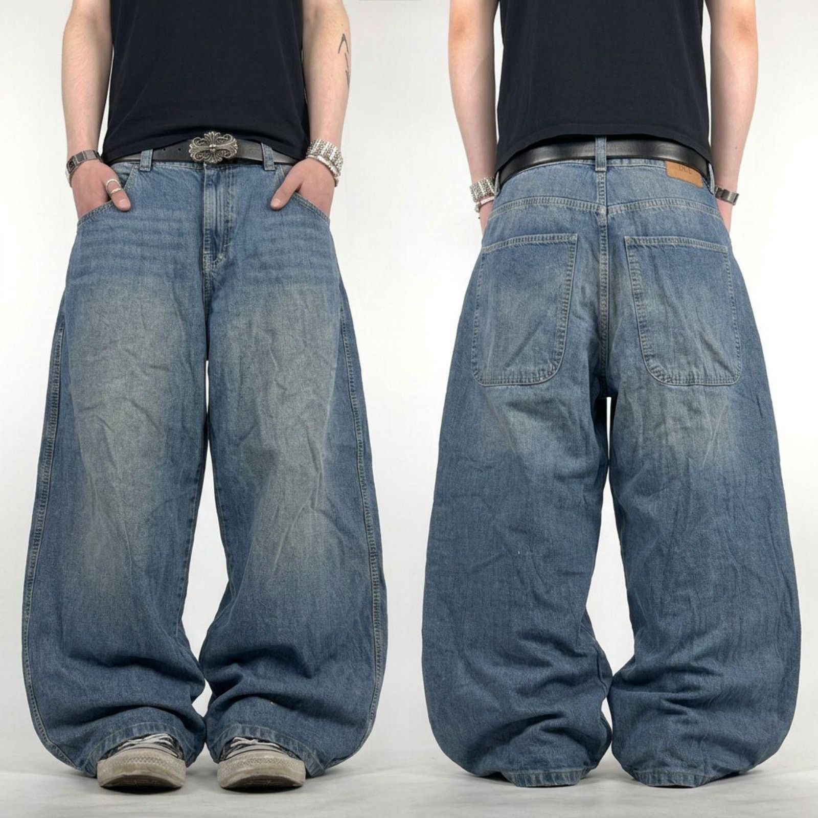 Japanese Brand Number Nine Archive Grunge Distressed Denim Jeans