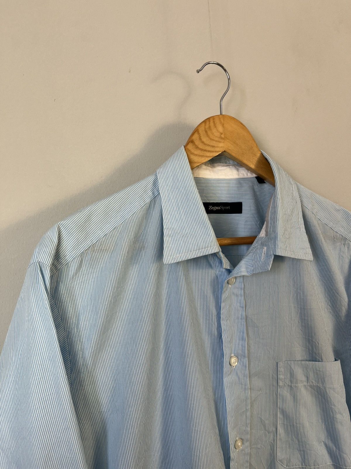 Ermenegildo Zegna Ermenegildo Zegna Sport Luxury Cotton Long Sleeve Shirt Size US L / EU 52-54 / 3 - 2 Thumbnail