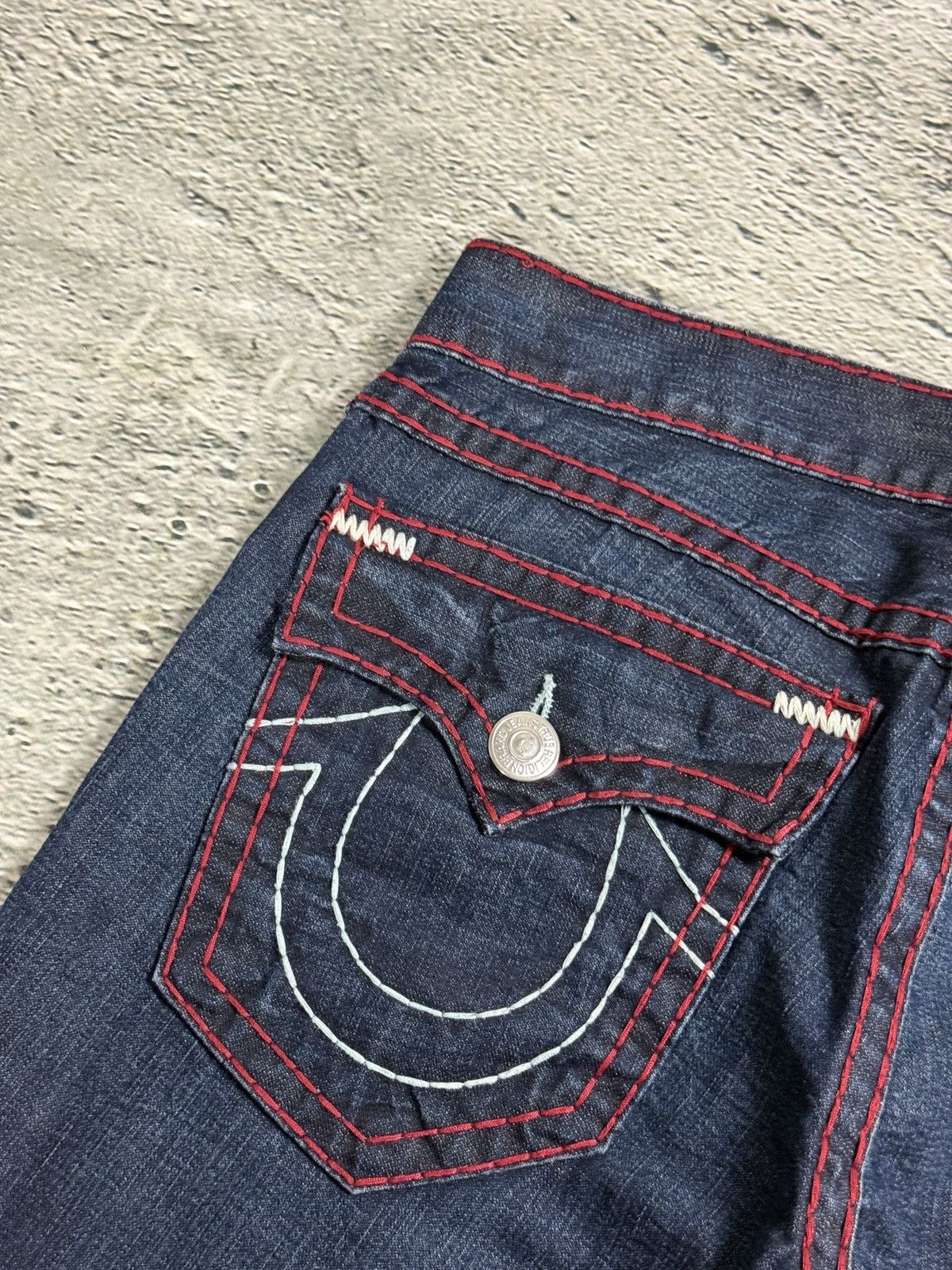 True Religion True Religion jeans straight vintage denim pants navy red Size US 36 / EU 52 - 5 Thumbnail