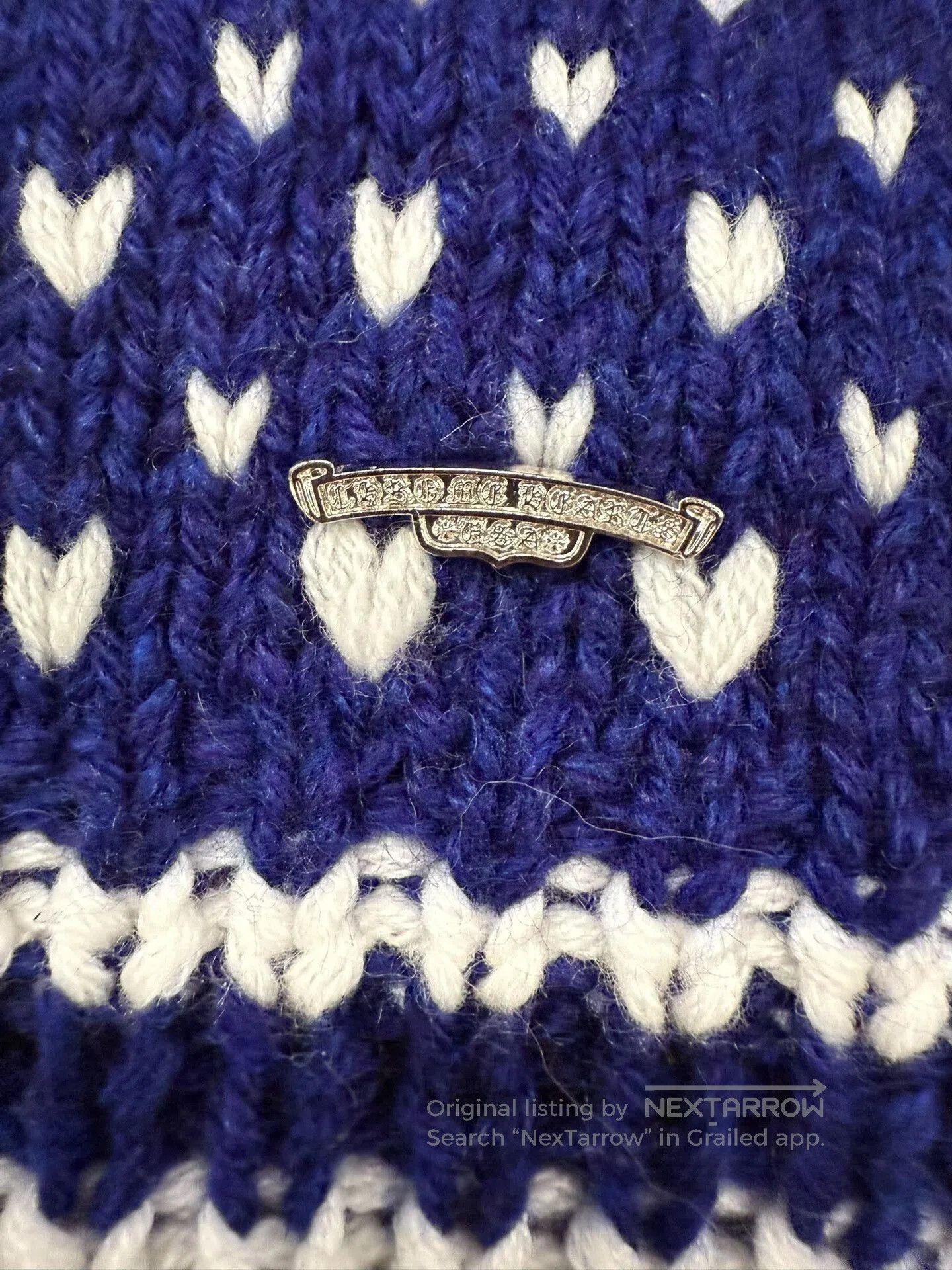 Chrome Hearts Chrome Hearts Cross Patch Silver Knit Sweater. Size US M / EU 48-50 / 2 - 6 Thumbnail