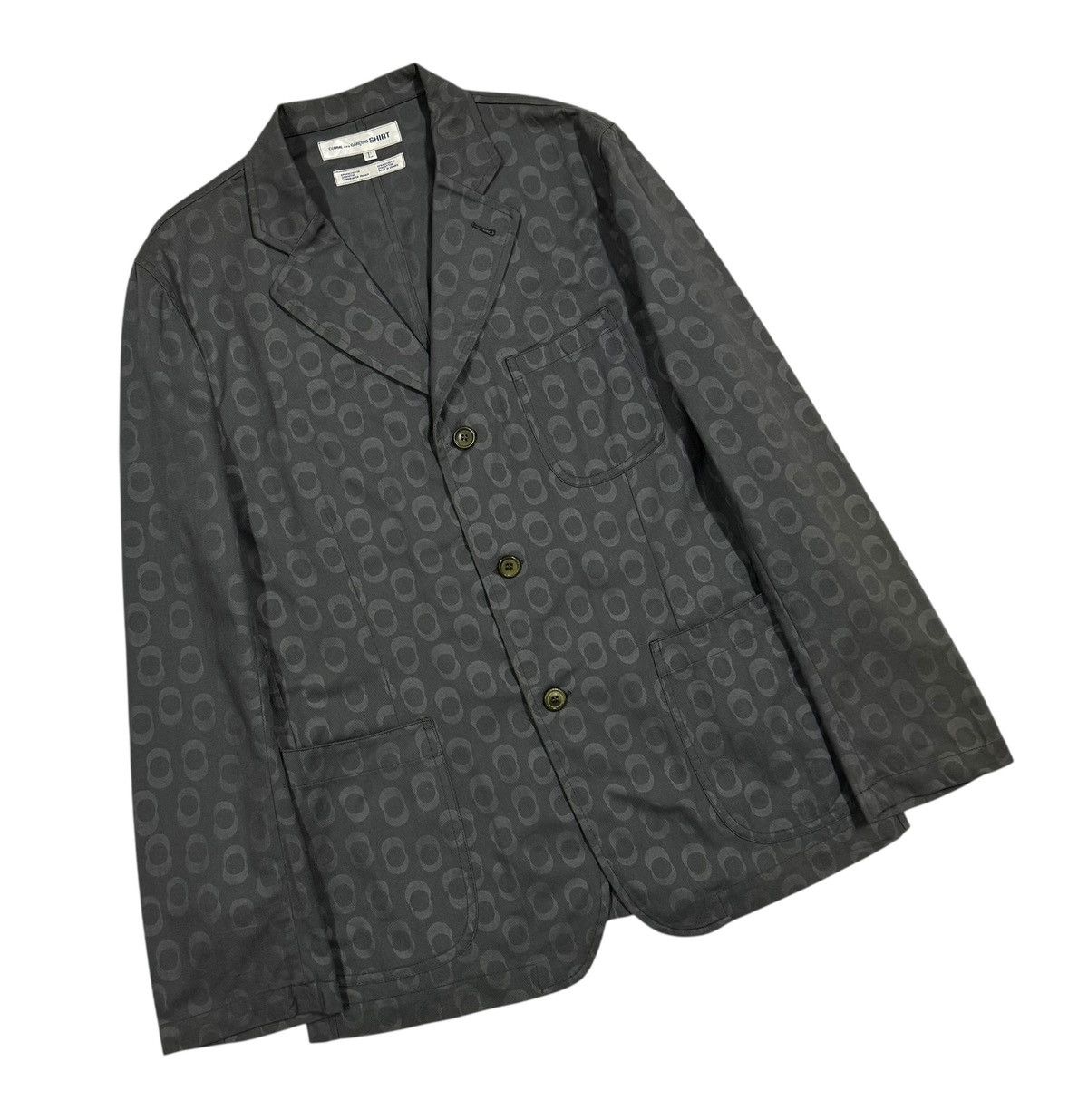 Comme des Garcons Homme Plus Comme Des Garcons SHIRT Printed Mad Coat Jacket France Size 40L - 6 Thumbnail