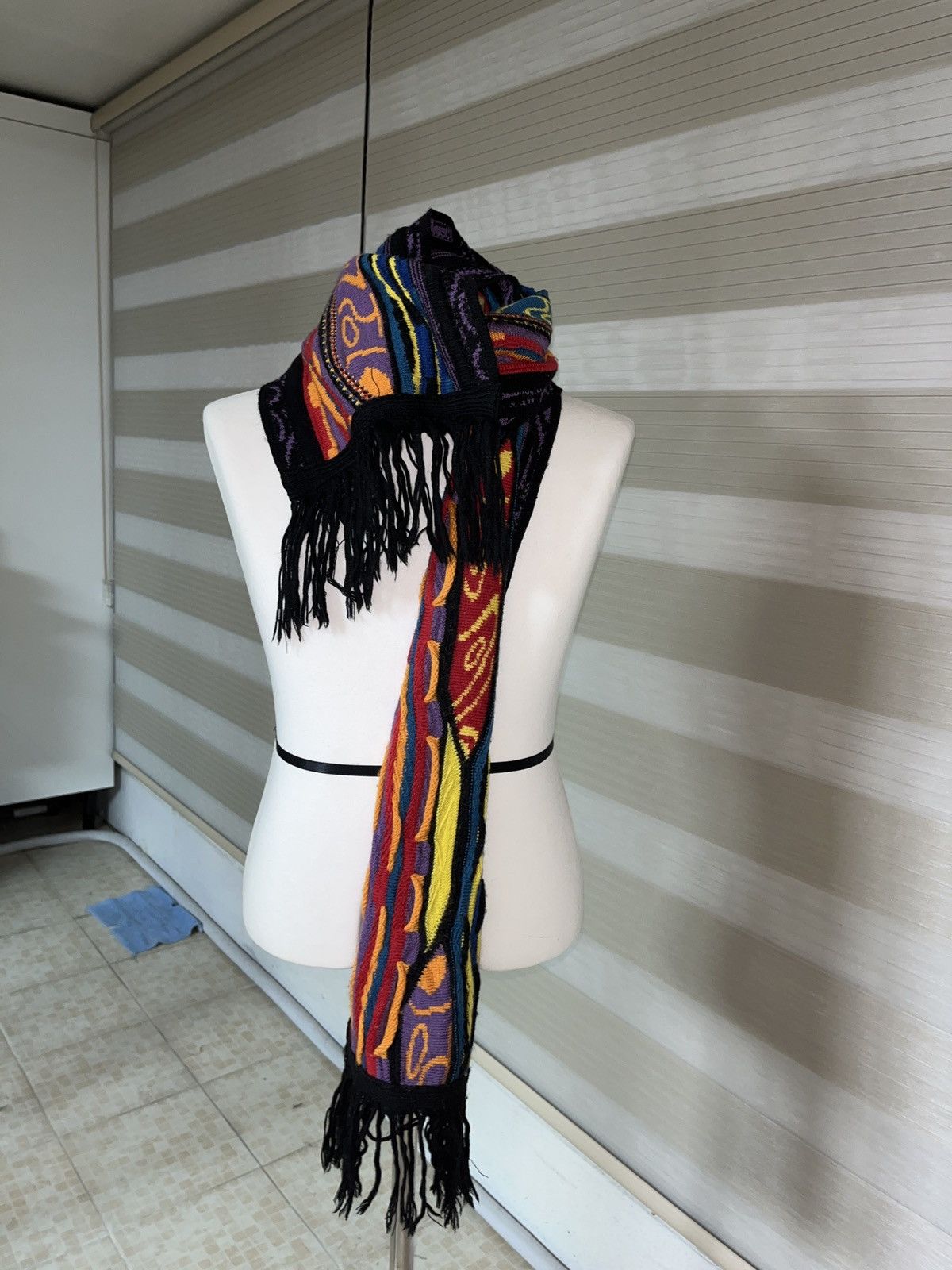 image of Coogi Cableknit Wool Scarf, Men's
