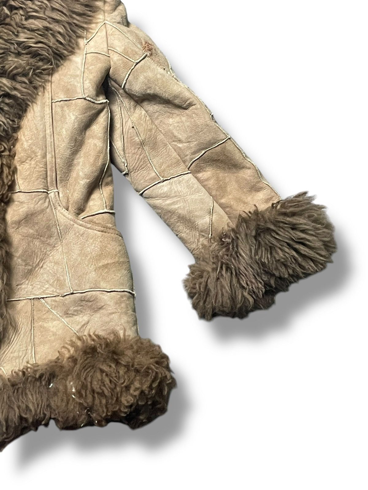 The Unbranded Brand × Vintage Vintage Leather Suede Fur Coat (46) Size S / US 4 / IT 40 - 5 Thumbnail