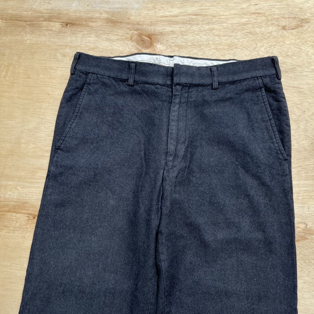 Comme des Garcons Homme Deux HOMME DEUX COMME DES GARCONS BLACK WASHED WORK PANTS Size US 32 / EU 48 - 2 Thumbnail