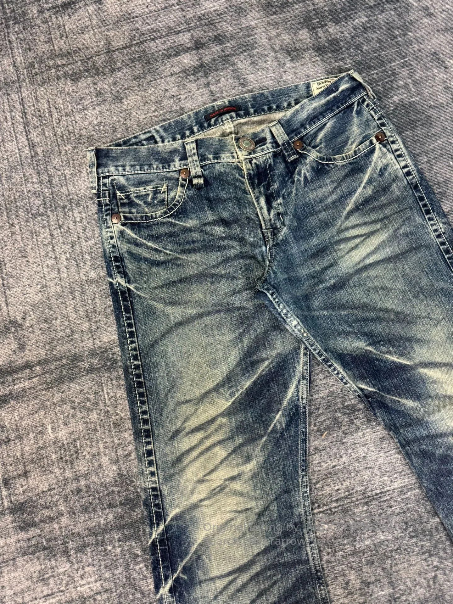 Vintage Vintage Blue Japanese Washed Jeans. Size US 34 / EU 50 - 2 Thumbnail