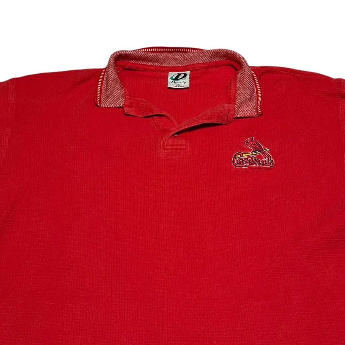 MLB × Vintage Vintage Dynasty St. Louis Cardinals Red Polo Shirt Adult 2XL Size US XXL / EU 58 / 5 - 2 Thumbnail