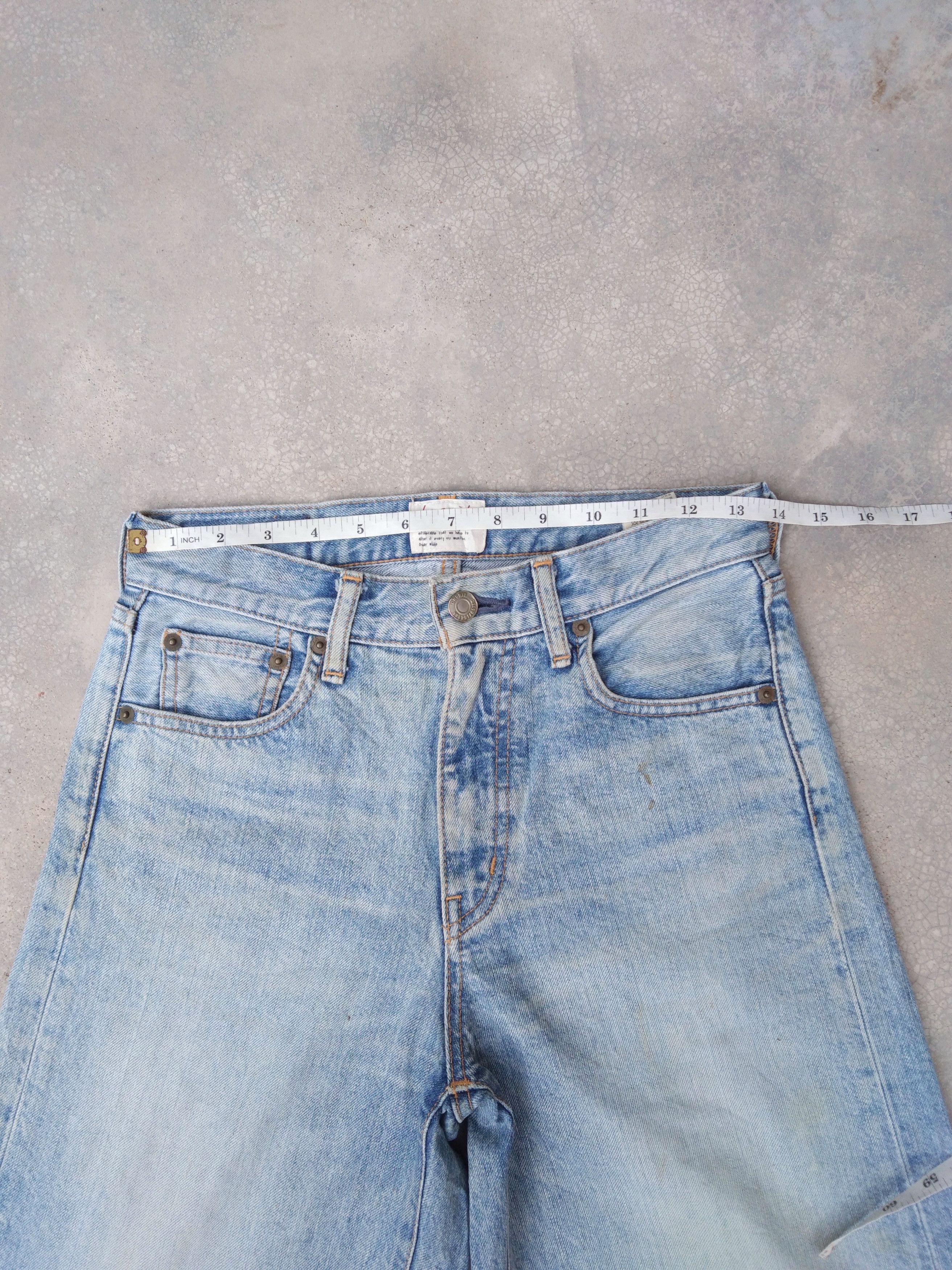 Japanese Brand × Jean × Vintage Vintage Japanese Brand Cropped Wide Leg Jeans 27x27 Size US 27 - 4 Thumbnail