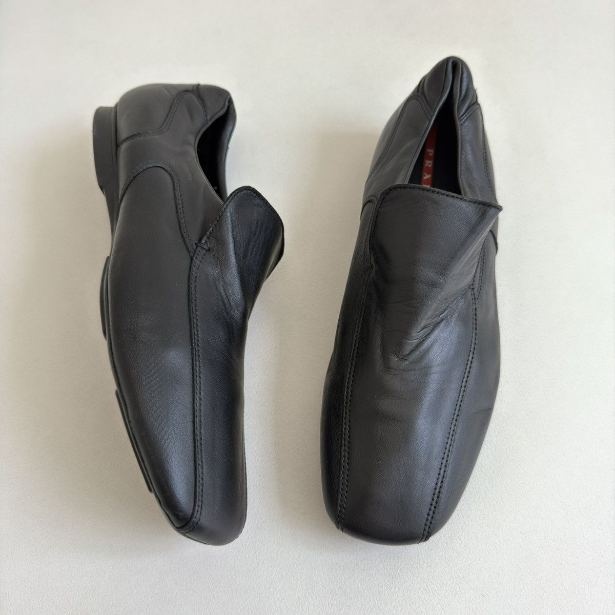 Prada Black Panelled Leather ‘Hybrid’ Loafers Size US 11 / EU 44 - 13 Thumbnail