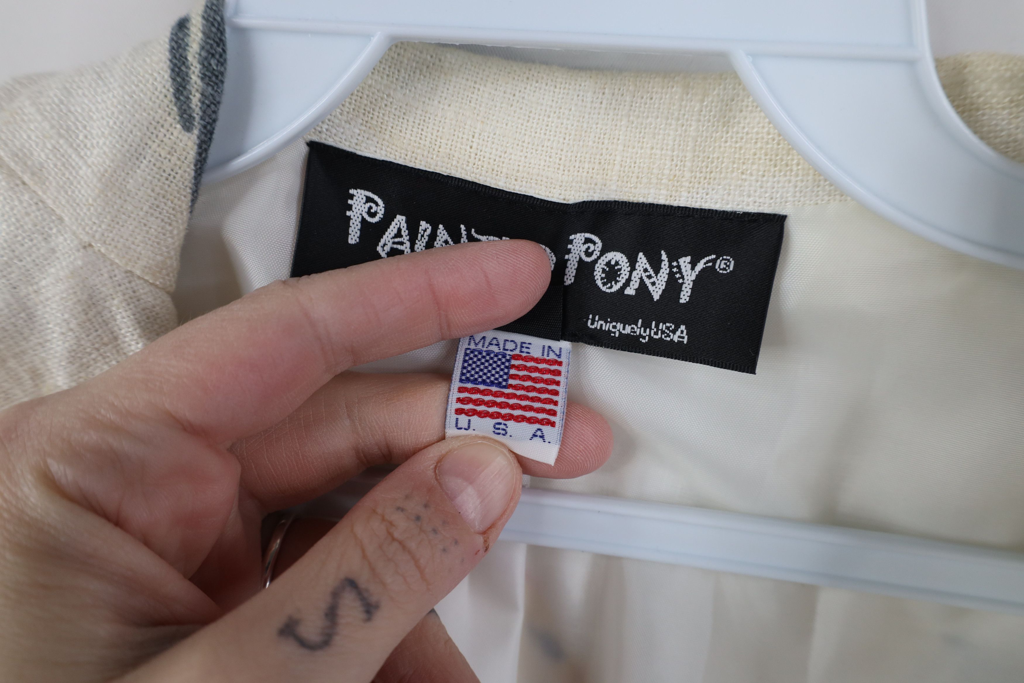 Vintage Vintage 90s Painted Pony Bird Open Front Blazer Jacket USA Size XL / US 12-14 / IT 48-50 - 11 Thumbnail