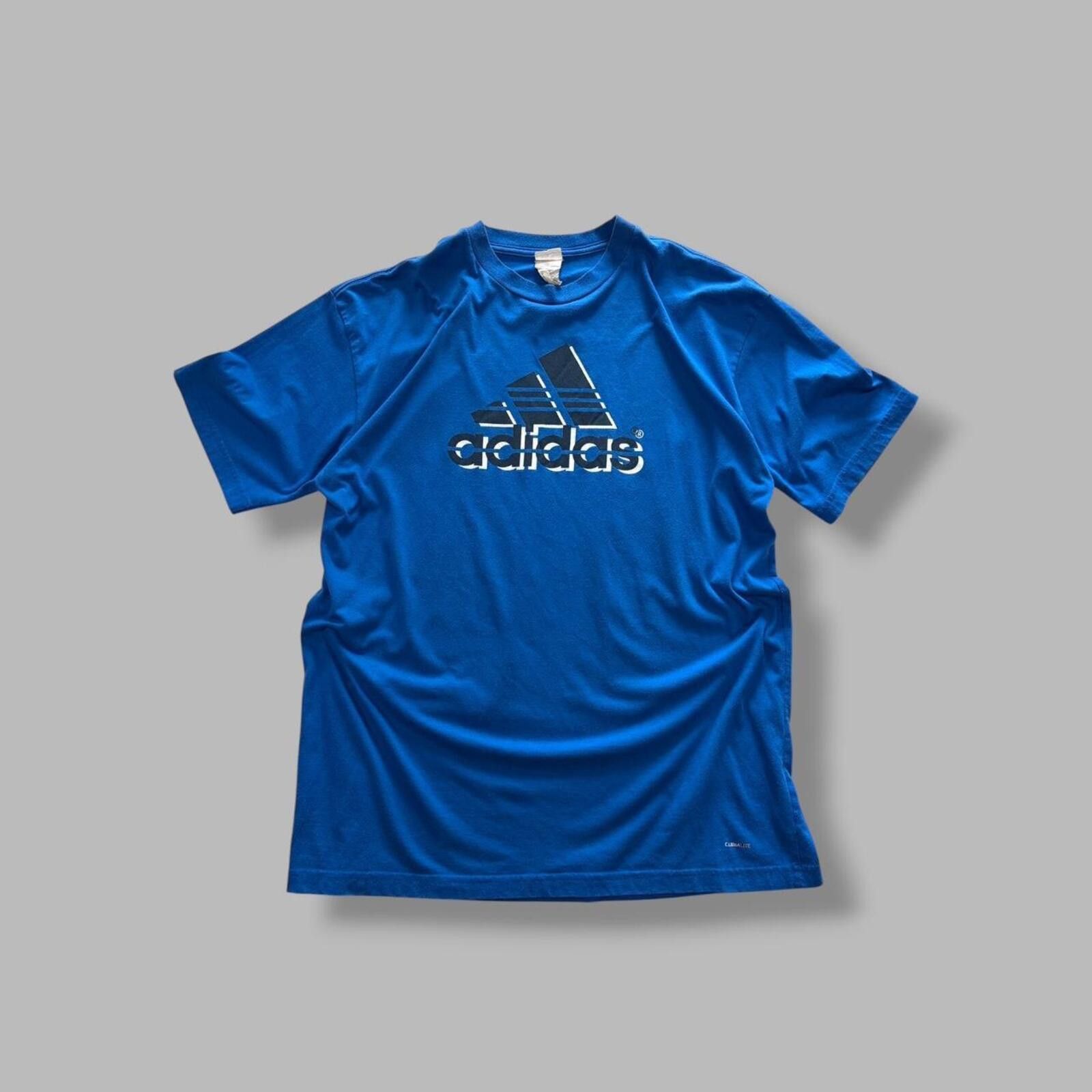 Adidas 90s Blue Adidas Tee Size US XL / EU 56 / 4 - 1 Thumbnail