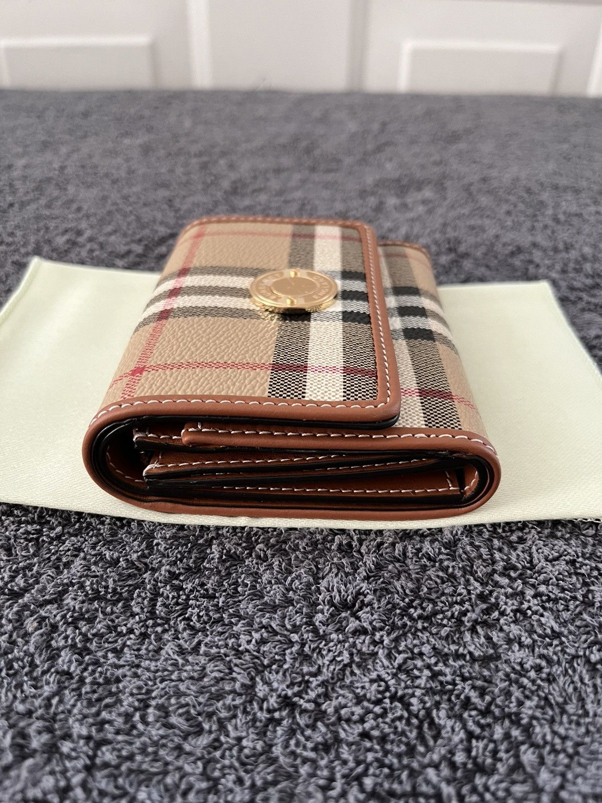 Burberry Burberry Check and Leather Small Folding Wallet Size ONE SIZE - 8 Thumbnail