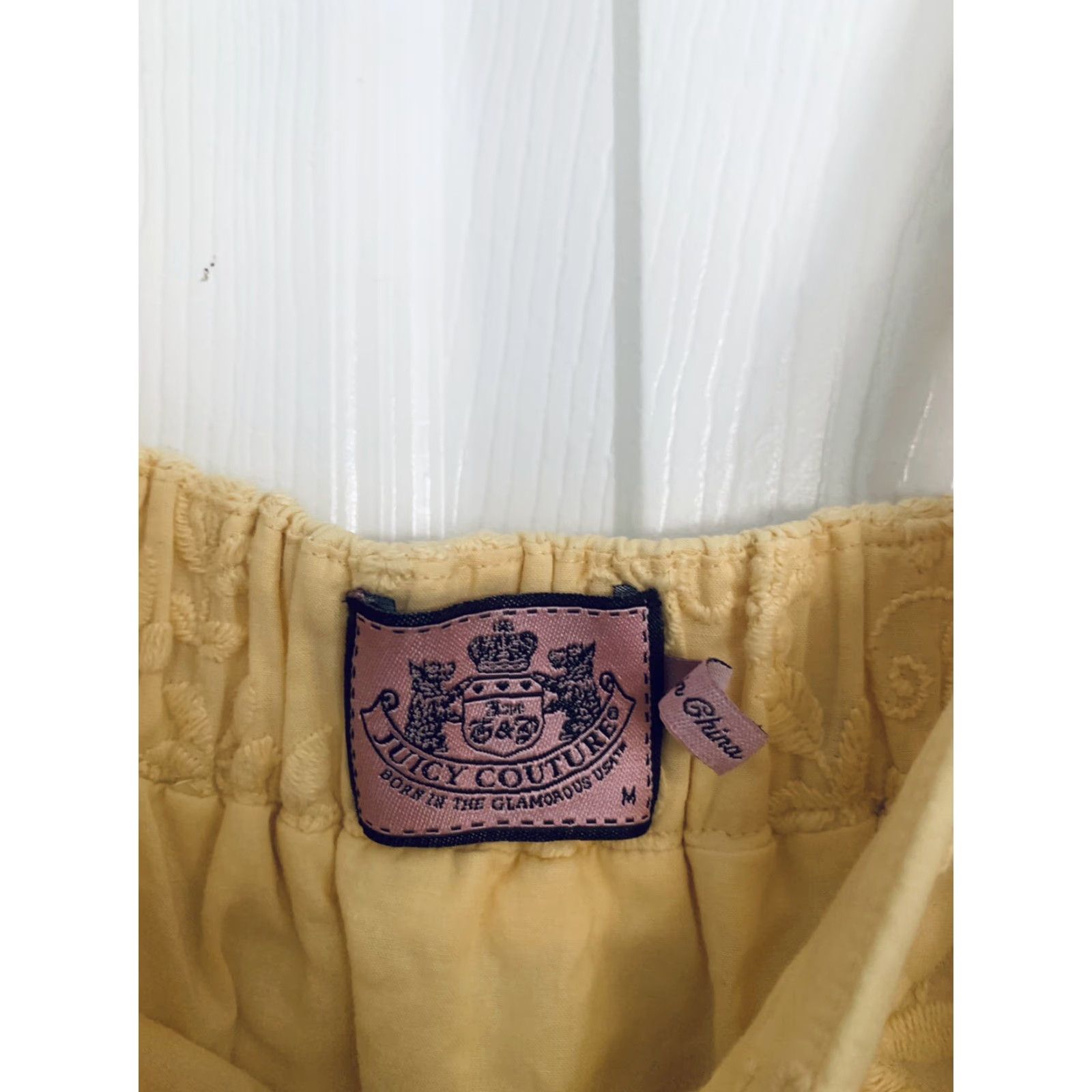 Juicy Couture VINTAGE Juicy Couture Women's Tank Top Ruffle Yellow Floral M Cotton Size M / US 6-8 / IT 42-44 - 3 Thumbnail