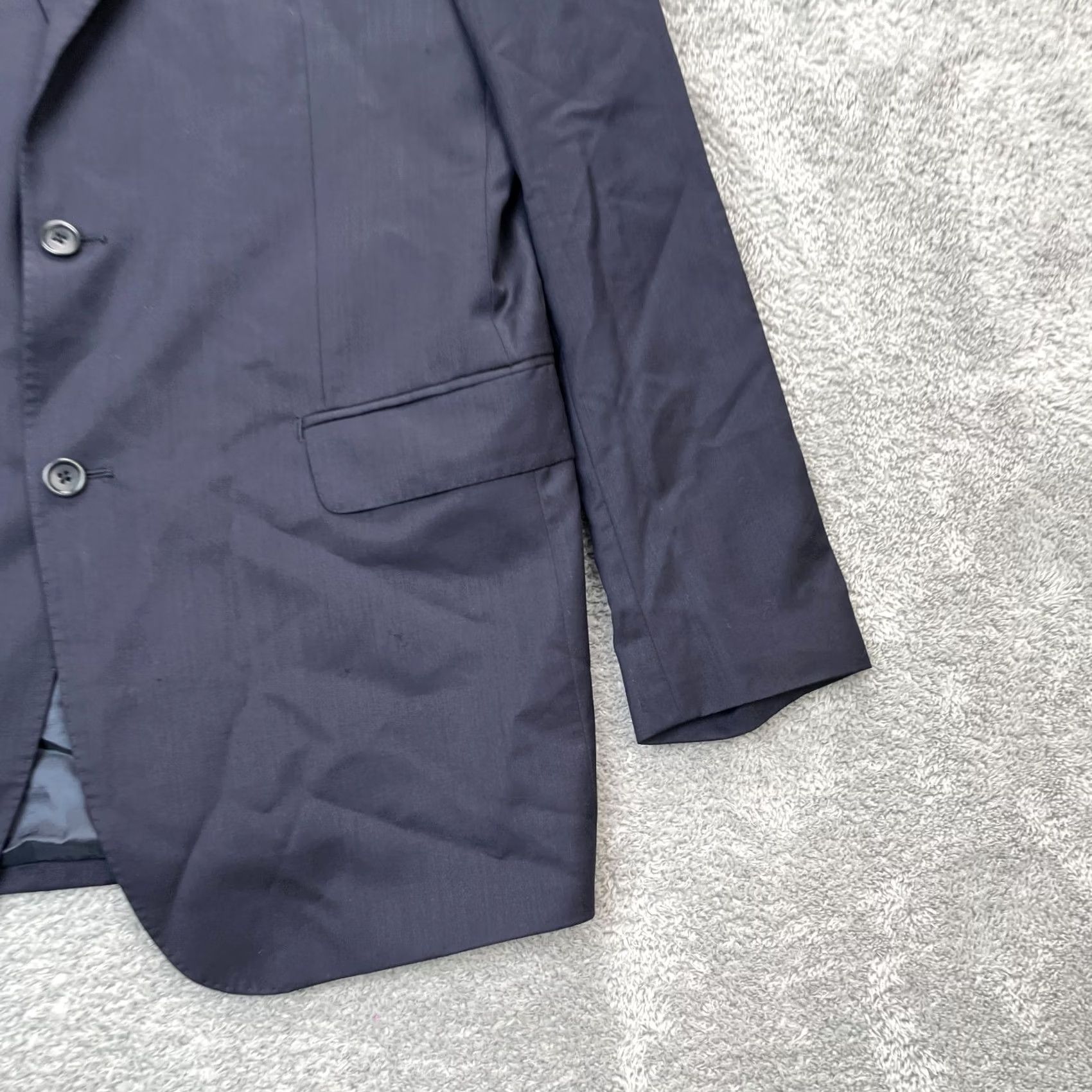 Ermenegildo Zegna Ermenegildo Zegna Blazer Coat Mens 42 Long Blue Jacket Wool Blend Classic Fit Size 42R - 7 Thumbnail