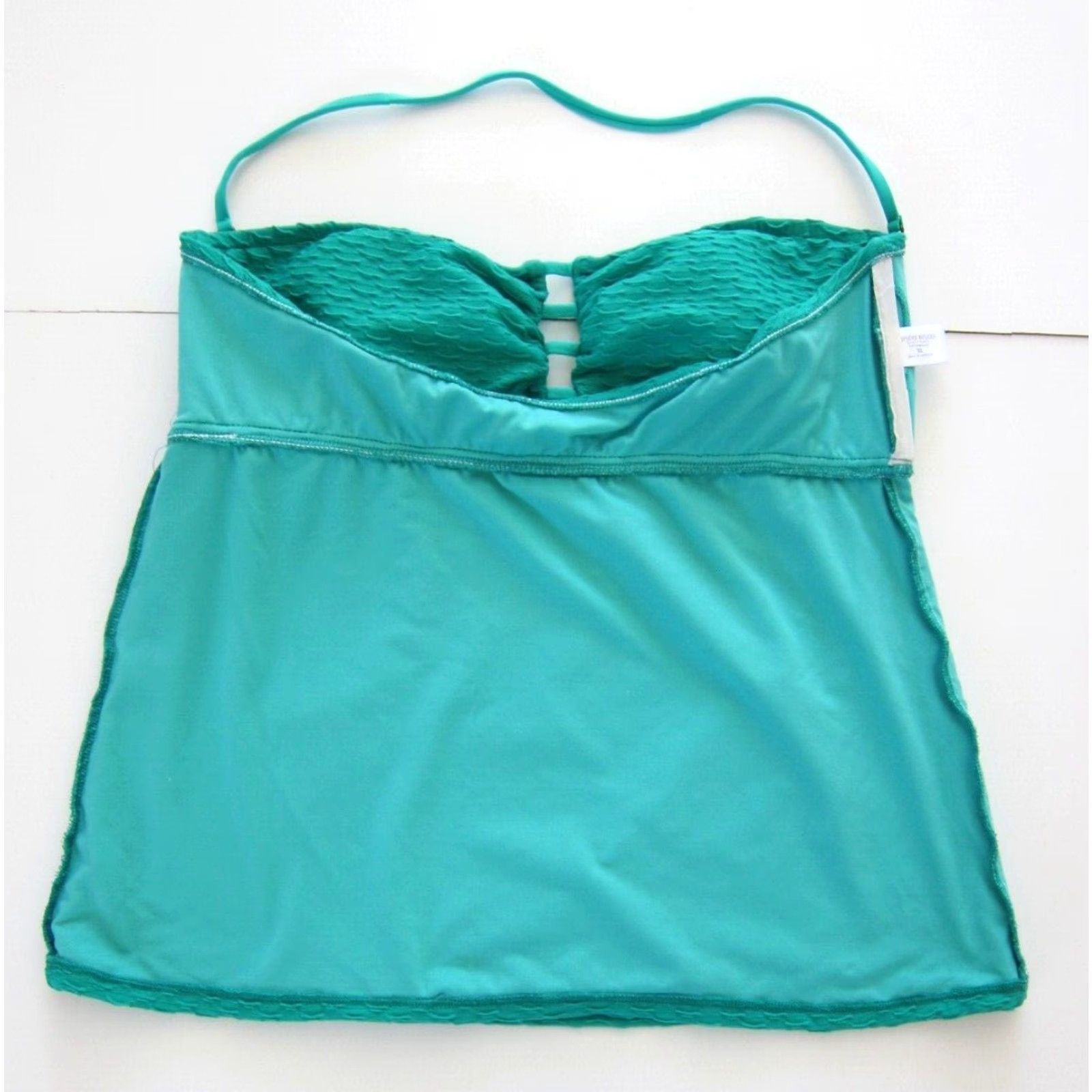 Vintage VINTAGE Bisou Bisou Green Halter Built In Bra Swim Tankini Top Women XL Size XL / US 12-14 / IT 48-50 - 3 Thumbnail