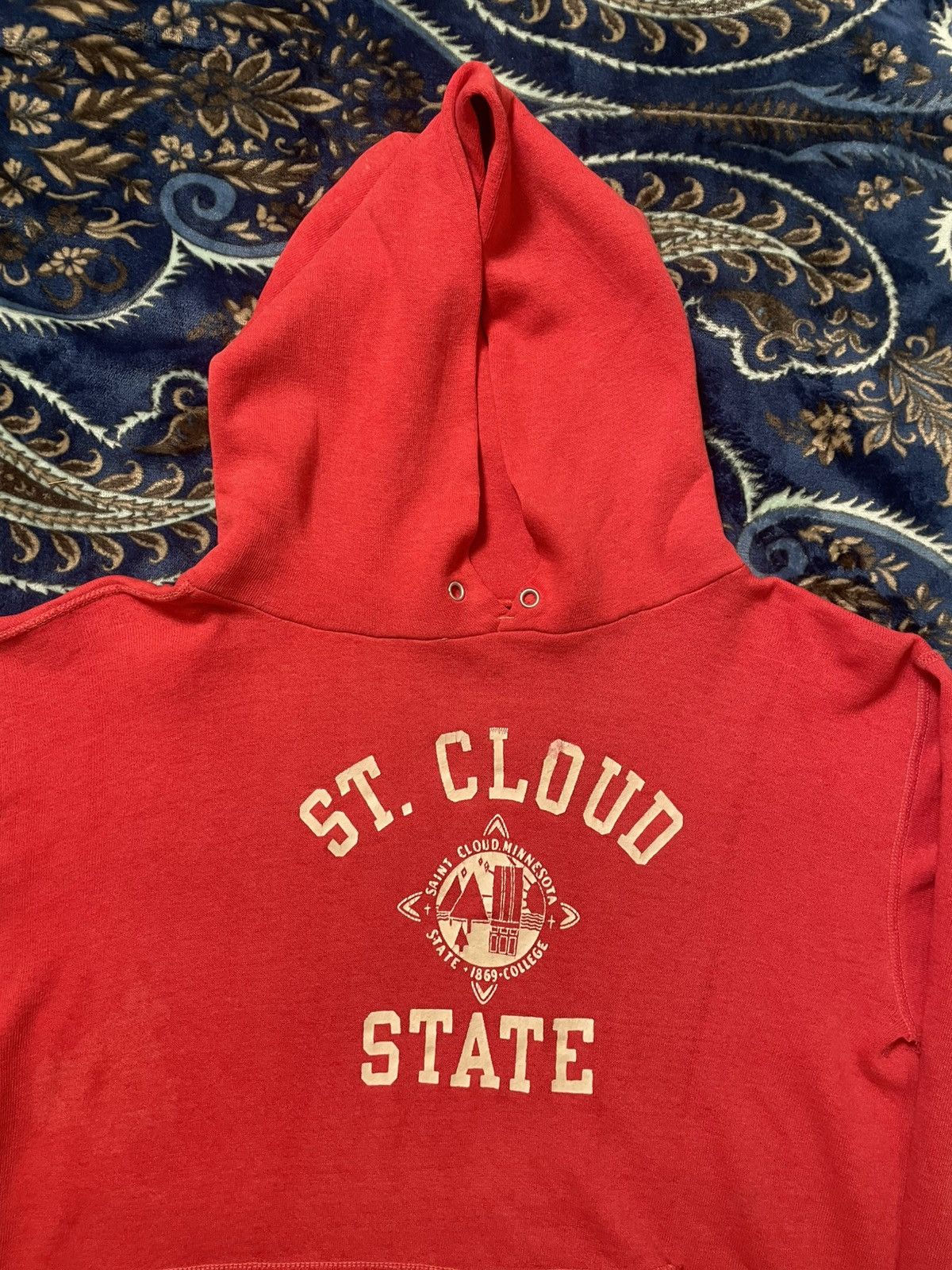 Japanese Brand × Vintage 1970s St. Cloud State Champion Blue Bar Hoodie Size US M / EU 48-50 / 2 - 4 Thumbnail
