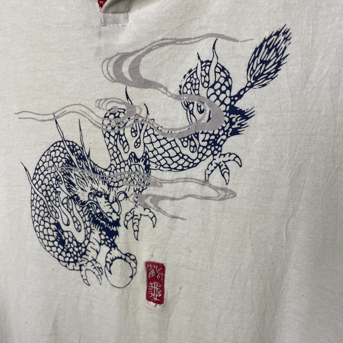 Japanese Brand × Vintage Vintage Sukajan Dragon Detailing T Shirt Size US M / EU 48-50 / 2 - 2 Thumbnail