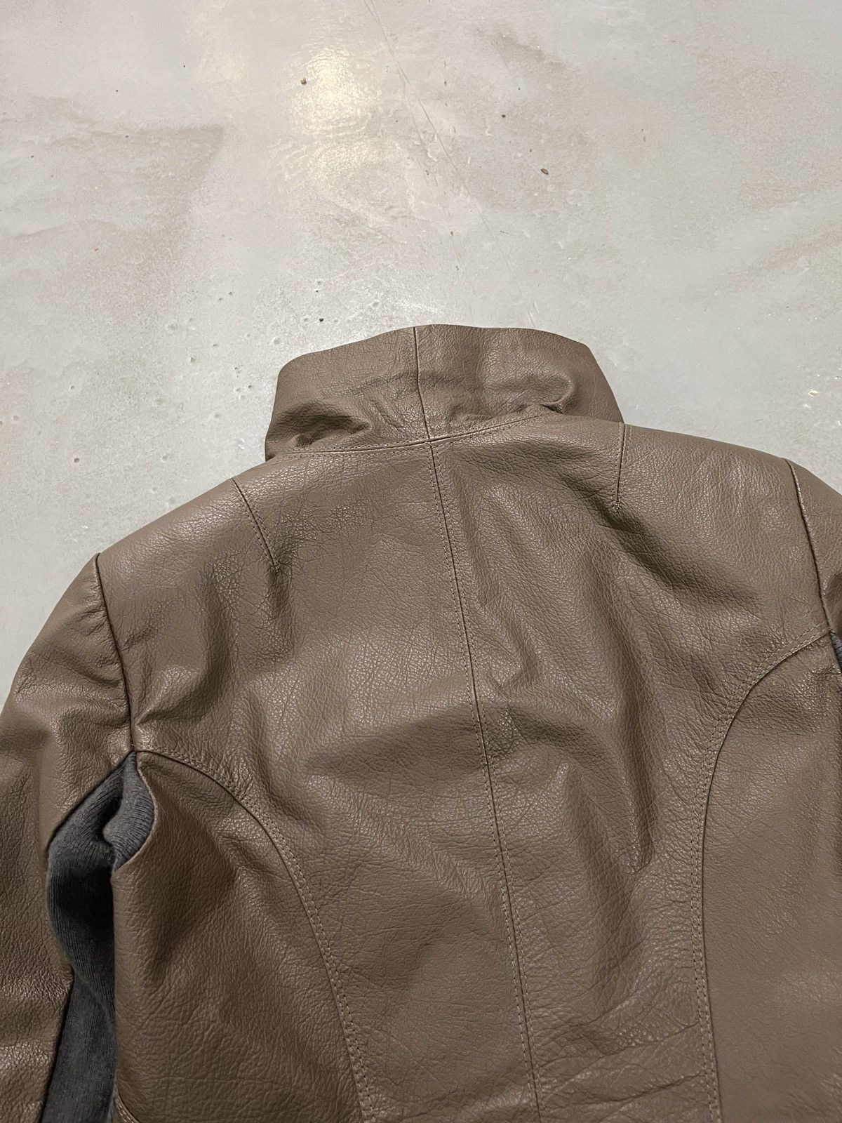 TWINSET Vintage Side Zipper Faded Leather Jacket Size S / US 4 / IT 40 - 14 Thumbnail