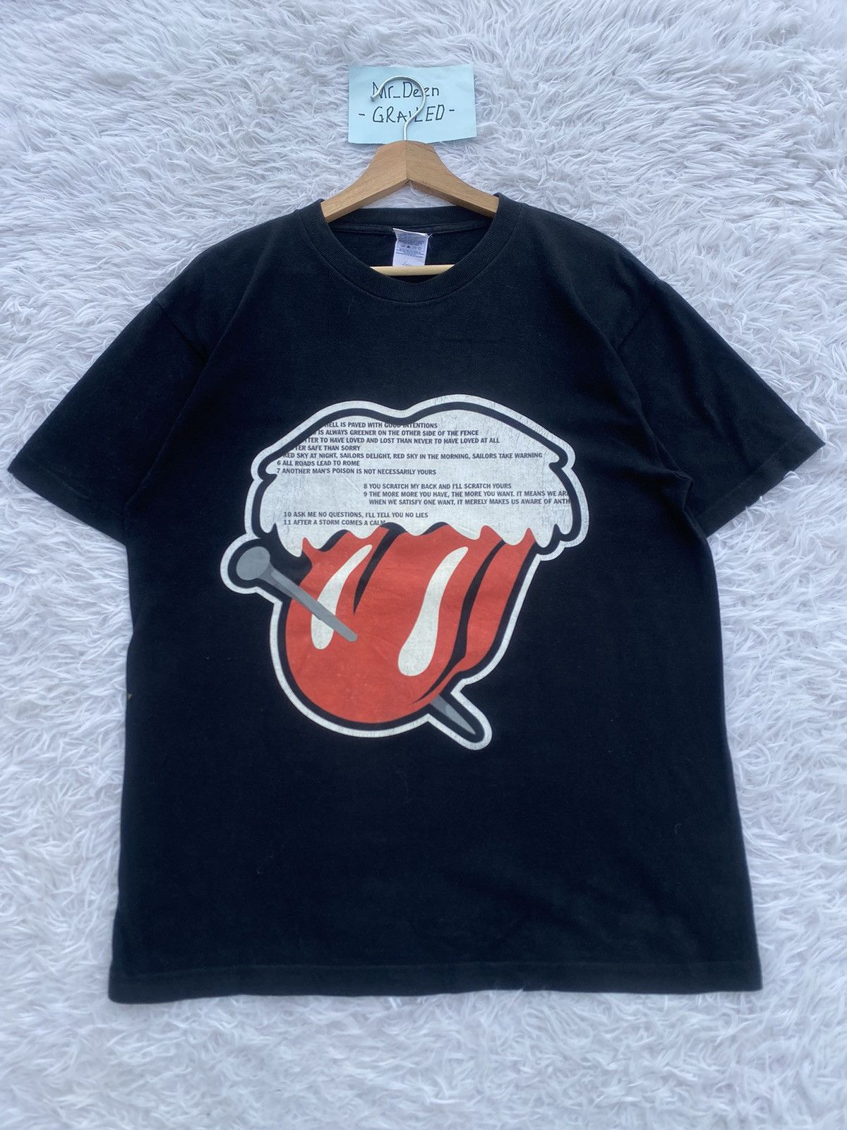 Japanese Brand Rare The Rolling Stones Japanese Brand Number Nine Tshirt Size US L / EU 52-54 / 3 - 1 Thumbnail