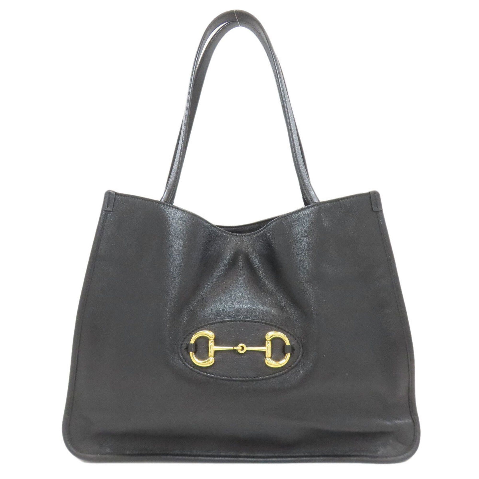 Gucci Gucci 623694 Horsebit Tote Bag Leather Women's GUCCI Size ONE SIZE - 1 Thumbnail