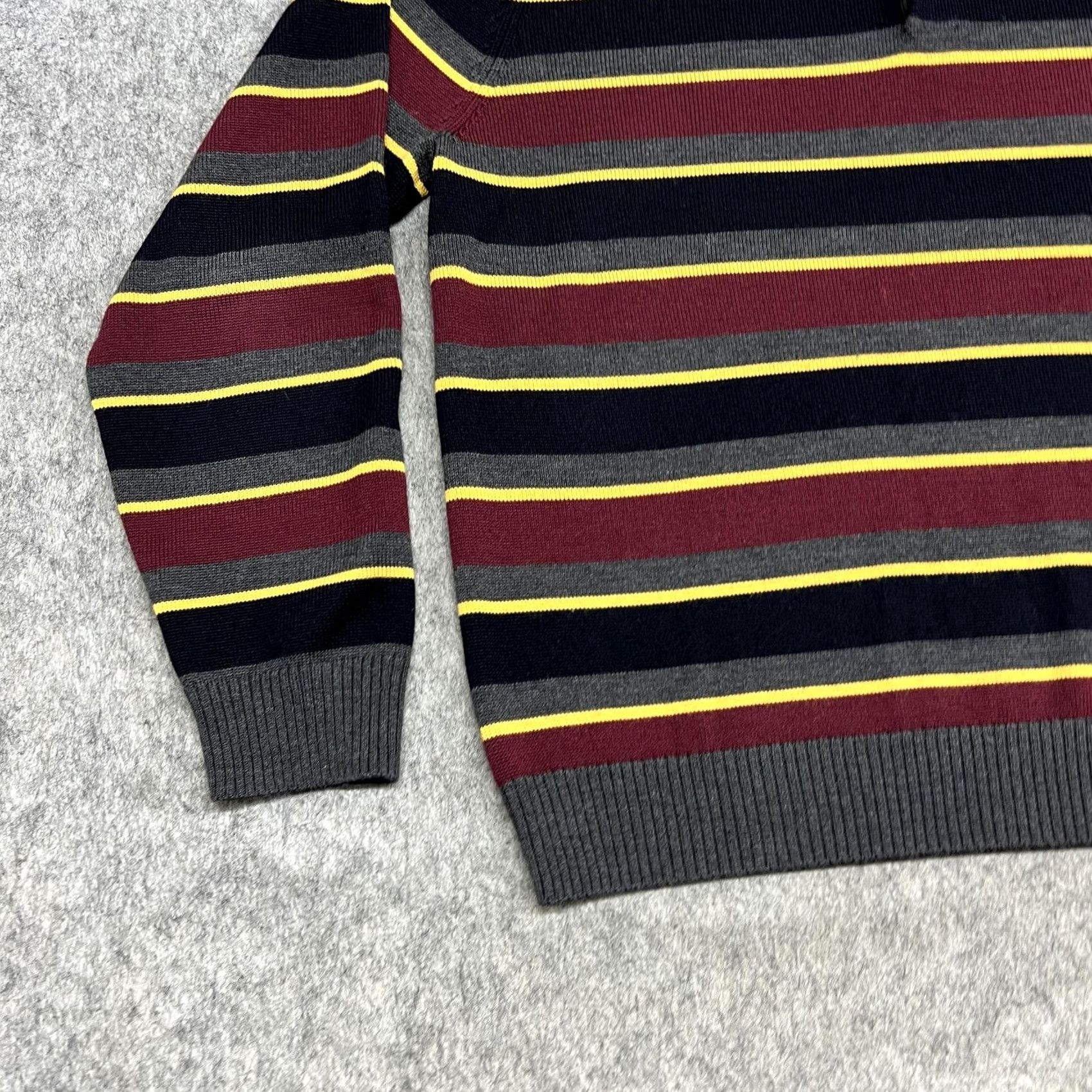 Brooks Brothers Brooks Brothers Sweater Mens XL Striped Mock Neck Henley Wool Size US XL / EU 56 / 4 - 6 Thumbnail