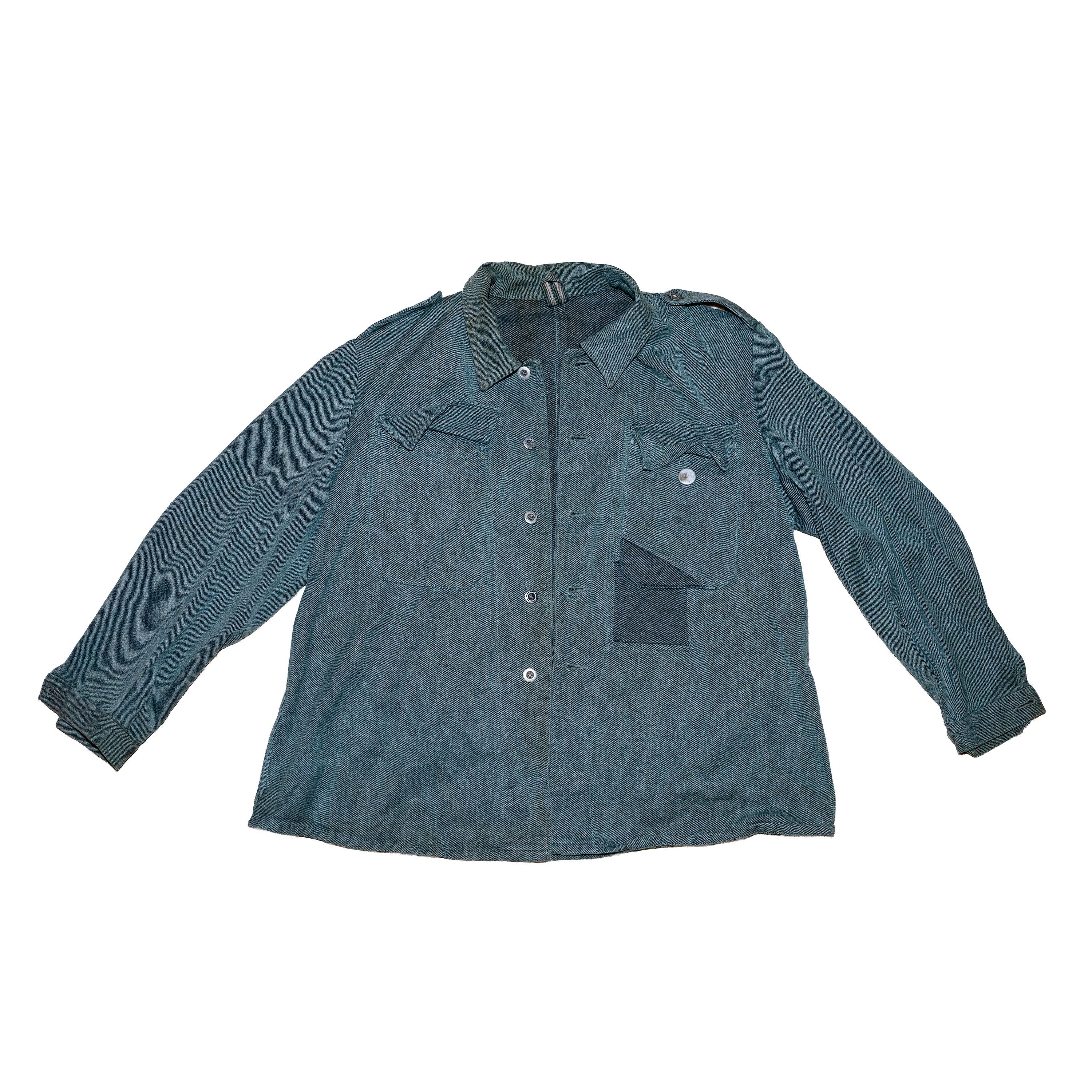 Vintage Vintage Swiss Army HBT Fatigue Jacket Denim Size US XL / EU 56 / 4 - 1 Thumbnail
