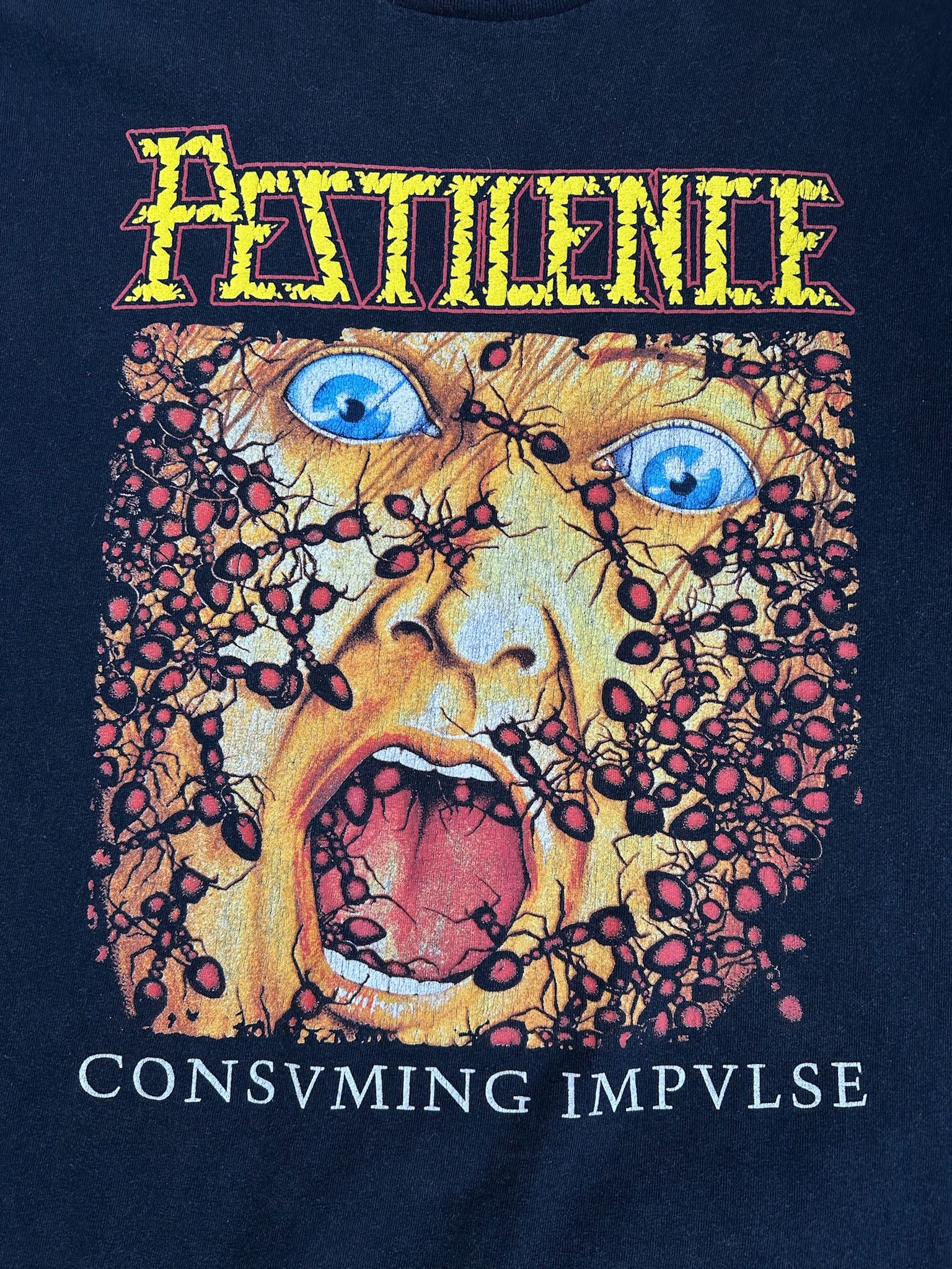 Japanese Brand Pestilence Consvming Impvlse Printed Tshirt Size US XL / EU 56 / 4 - 4 Thumbnail