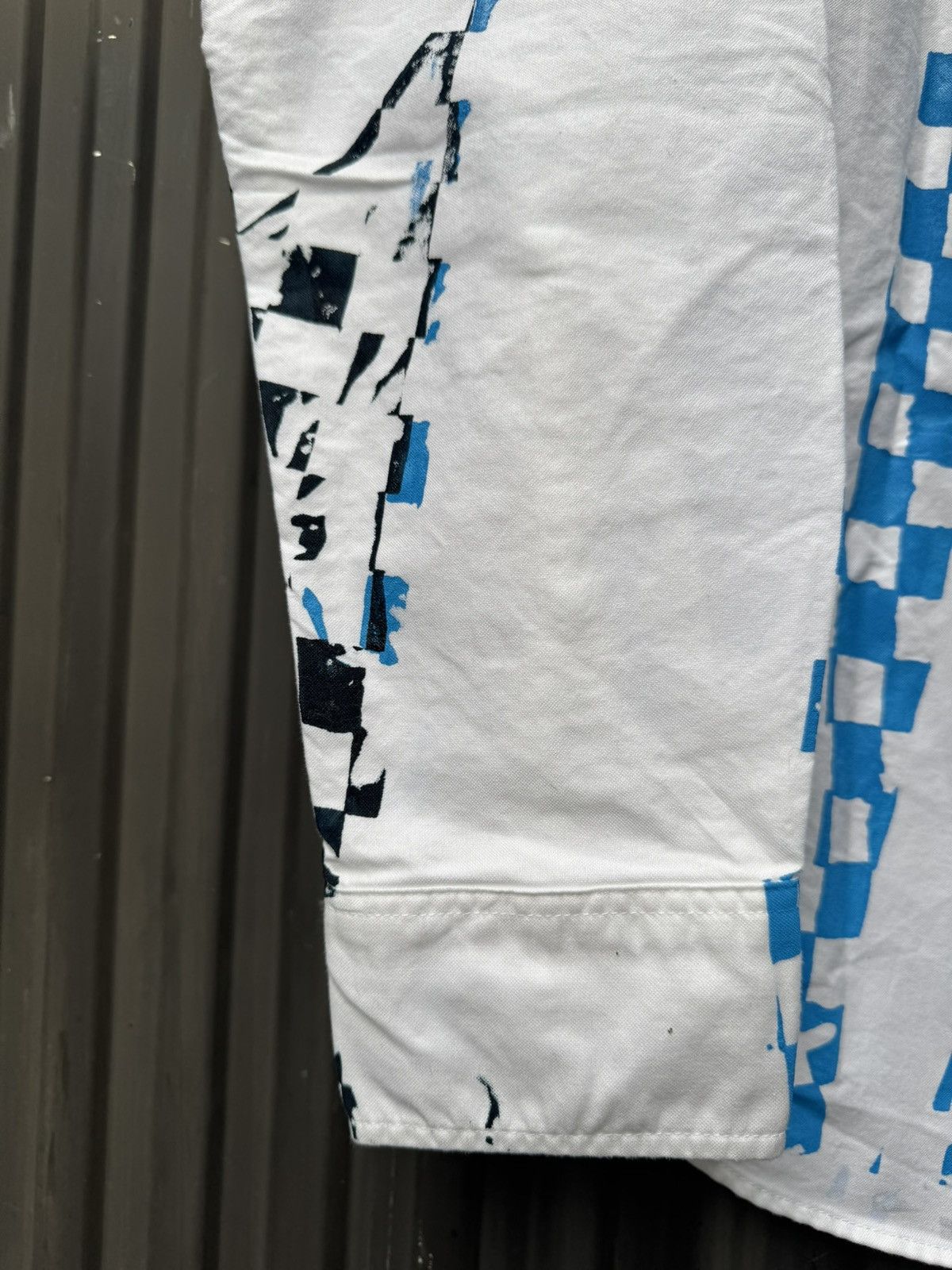 Vintage Hand Printed Check Shirt — Blue & Black Size US S / EU 44-46 / 1 - 10 Thumbnail