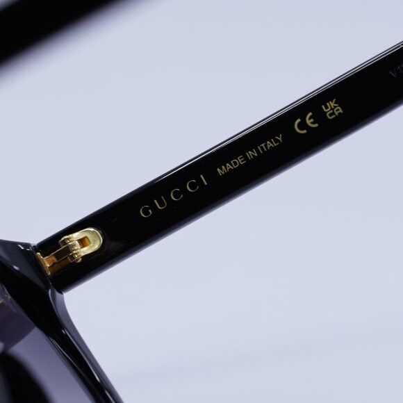 Gucci Gucci GG0631S 001 Sunglasses Black Round Frame, Grey Size ONE SIZE - 8 Thumbnail