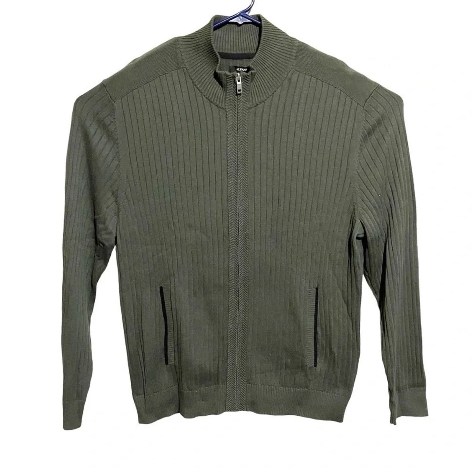 Alfani NWT ALFANI Men's Full Zip Up Ribbed Nordic Sweater Size XL Size US XL / EU 56 / 4 - 1 Thumbnail
