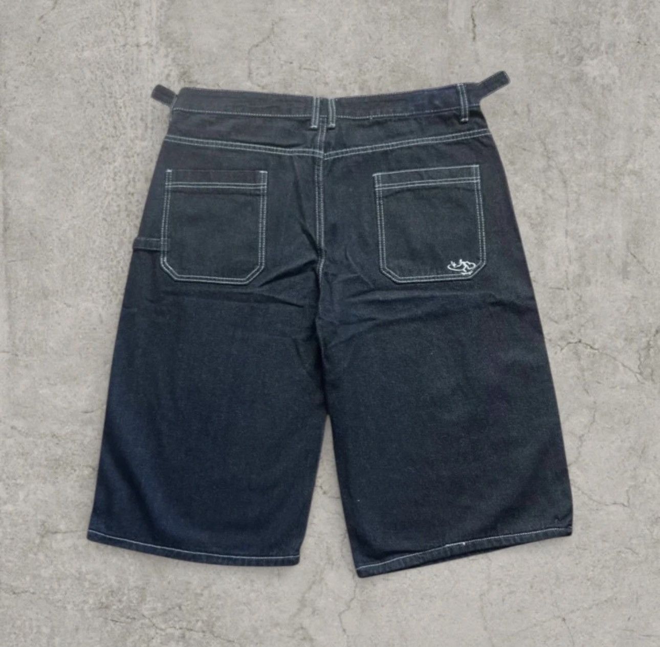 Japanese Brand Wide leg Japanese style jorts shorts in navy blue. Size L Size US 34 / EU 50 - 1 Thumbnail