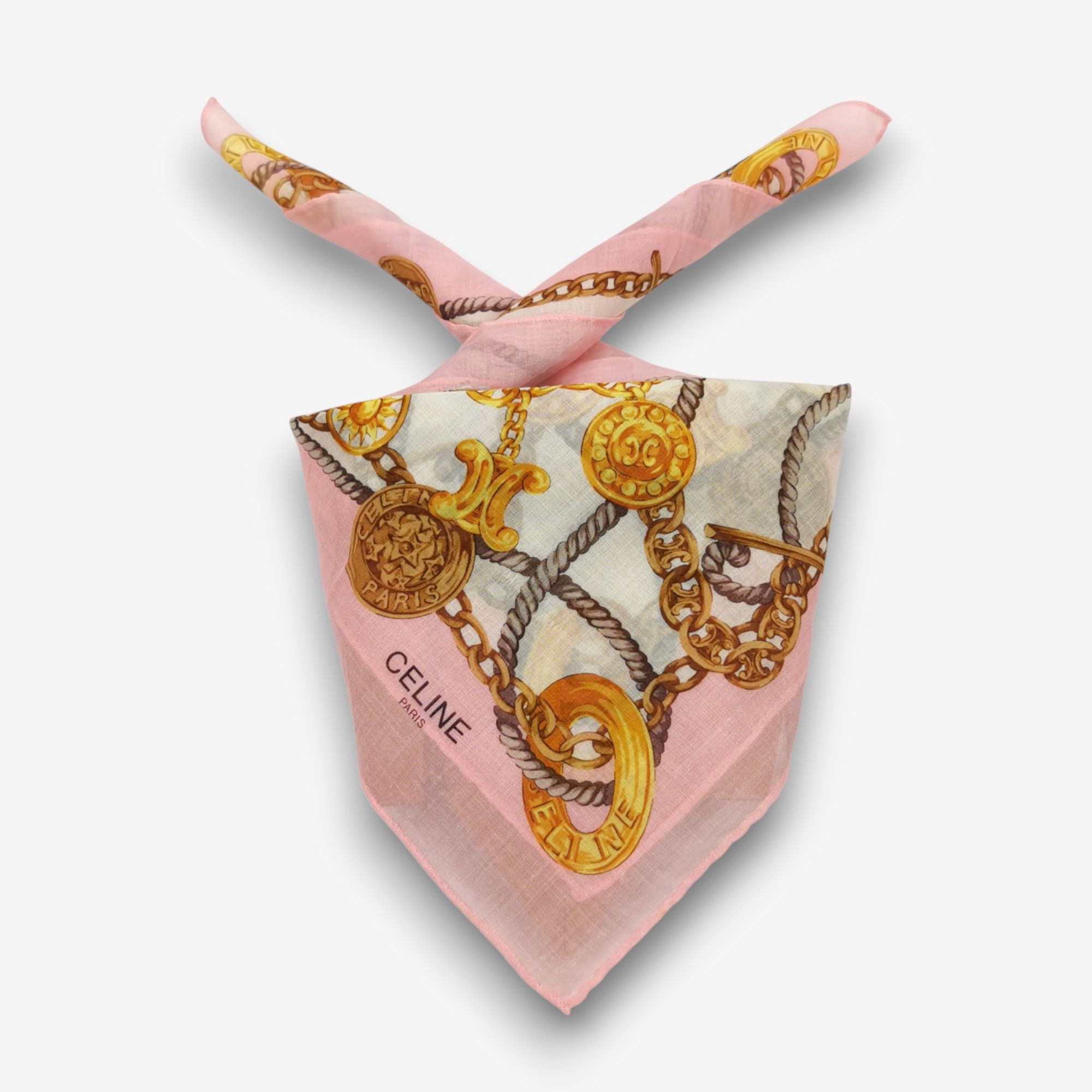 Celine Vintage Celine Handkerchief Pocket Square Bandana Size ONE SIZE - 4 Thumbnail