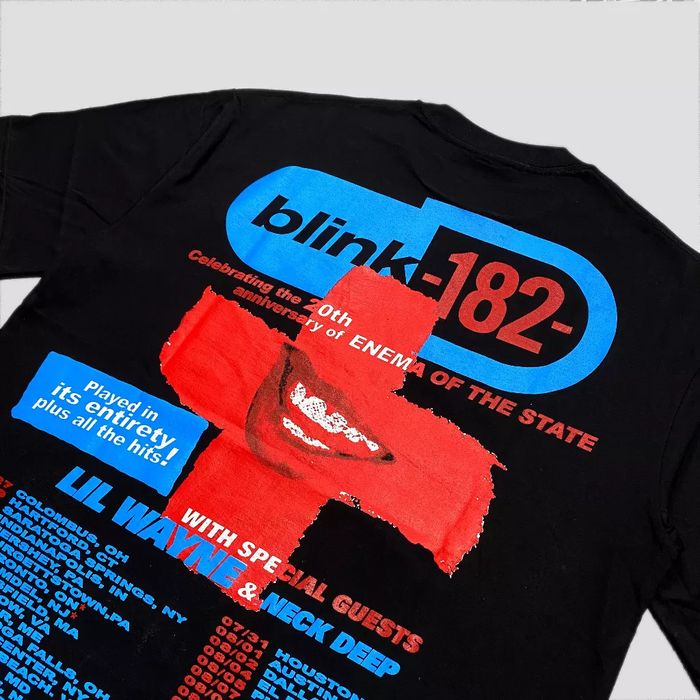 Tour Tee Blink 182 Enema of the state 20th anniversary repro tee | Grailed