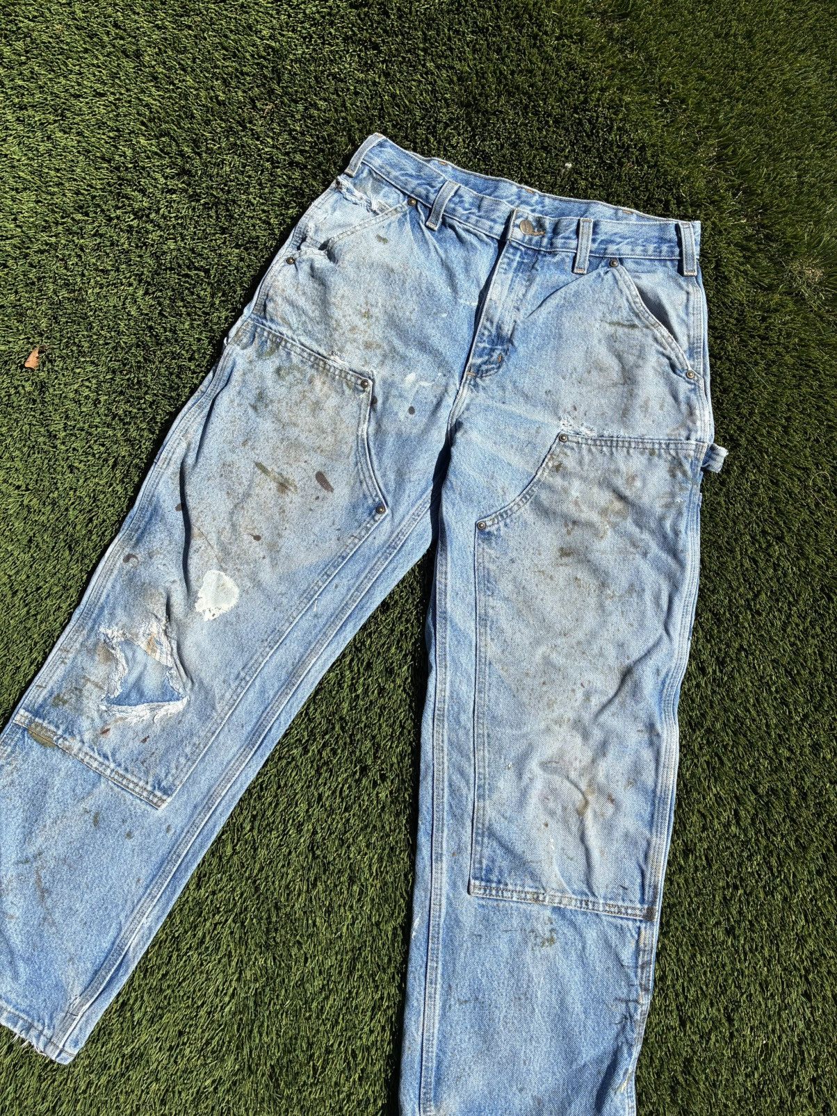 Carhartt Thrashed Vintage Carhartt double knee carpenter pant Size US 32 / EU 48 - 2 Thumbnail