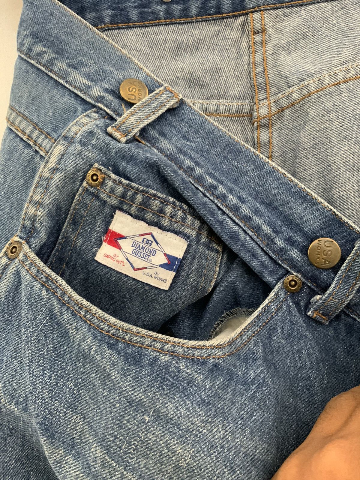 Unsound Rags Diamond Guest Sapko USA Work Vintage Denime Jeans Size US 38 / EU 54 - 13 Thumbnail