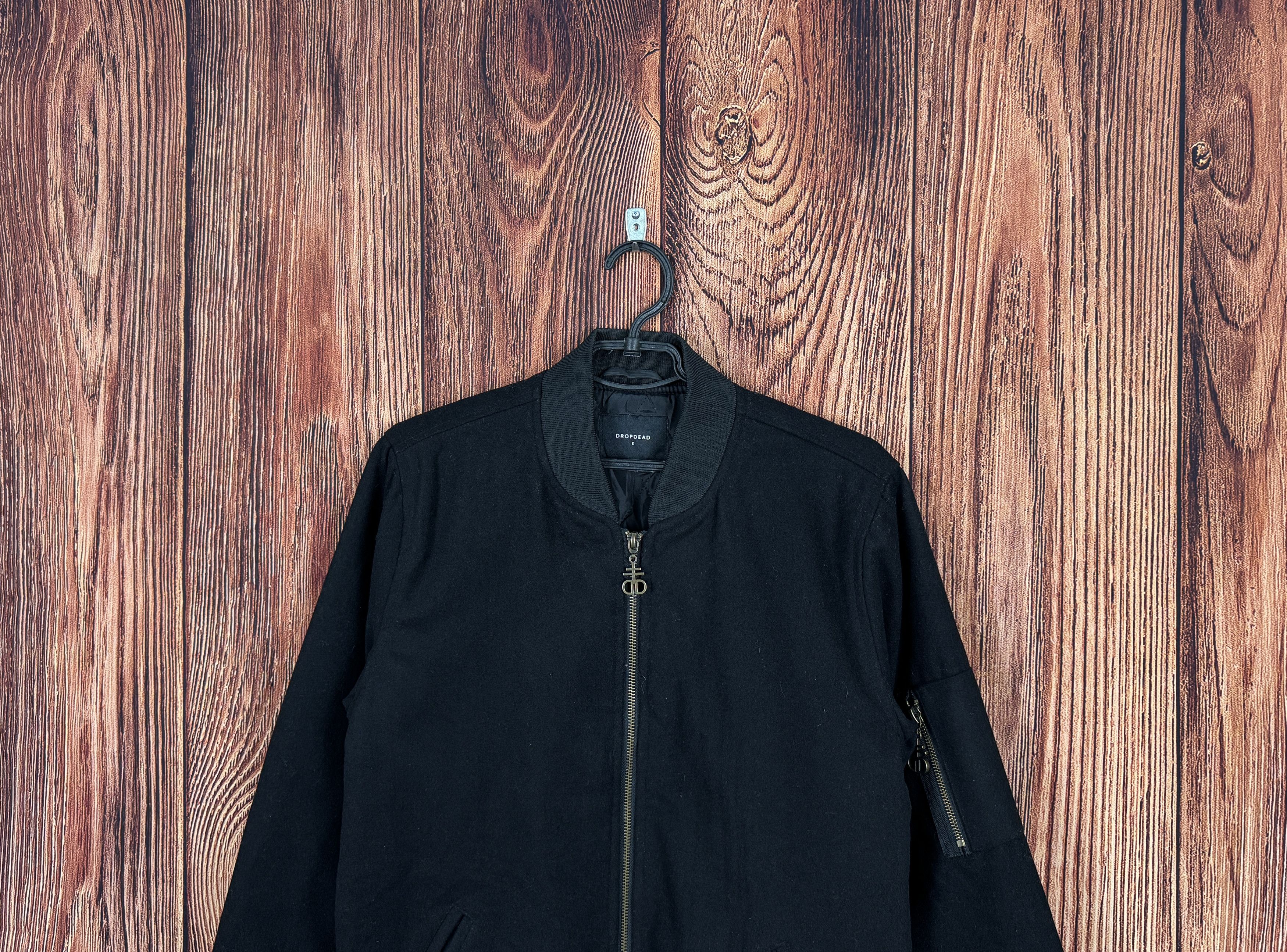 Drop Dead Drop Dead Lifetaker Embroider Black Wool Bomber Jacket Size US S / EU 44-46 / 1 - 4 Thumbnail