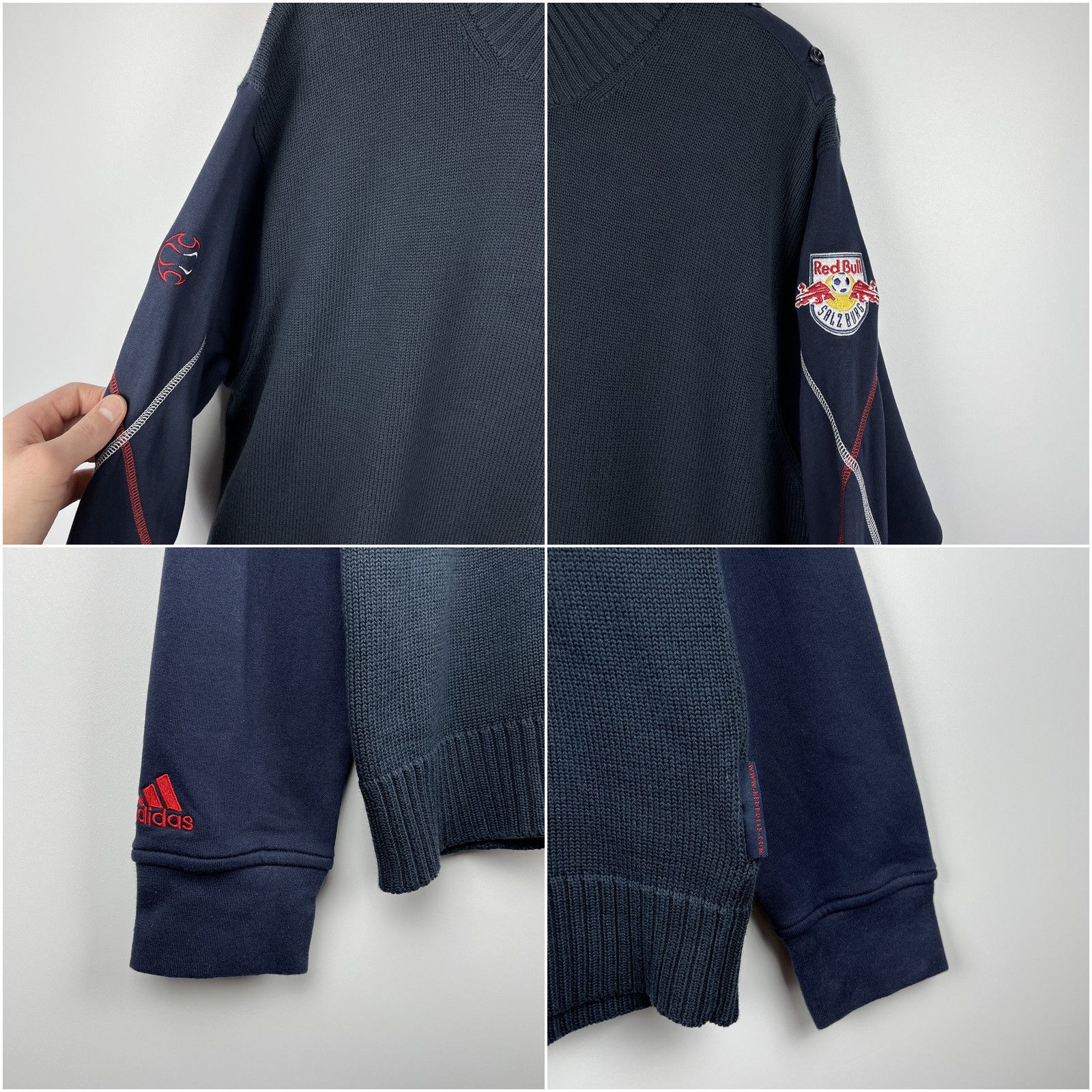 Vintage 00's Adidas Red Bull Salzburg Y2K Turtleneck Sweater