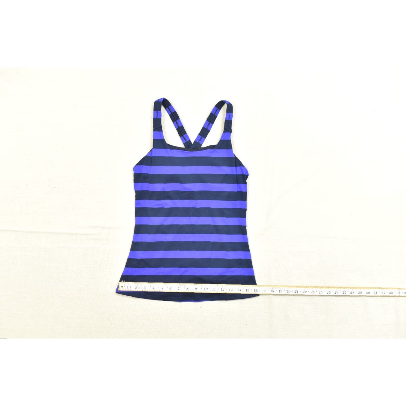 Athleta Athleta Tank Top Womens Small Blue Navy Striped Racerback Athletic Sleeveless Pullover Size S / US 4 / IT 40 - 5 Thumbnail