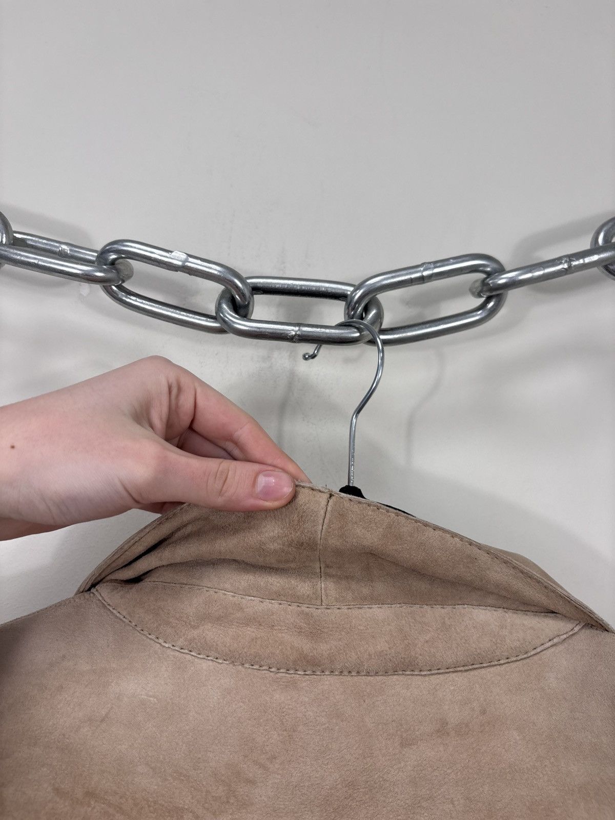 Max Mara S Max Mara Women’s Beige Sheepskin Shearling Leather Coat Size XL / US 12-14 / IT 48-50 - 20 Thumbnail