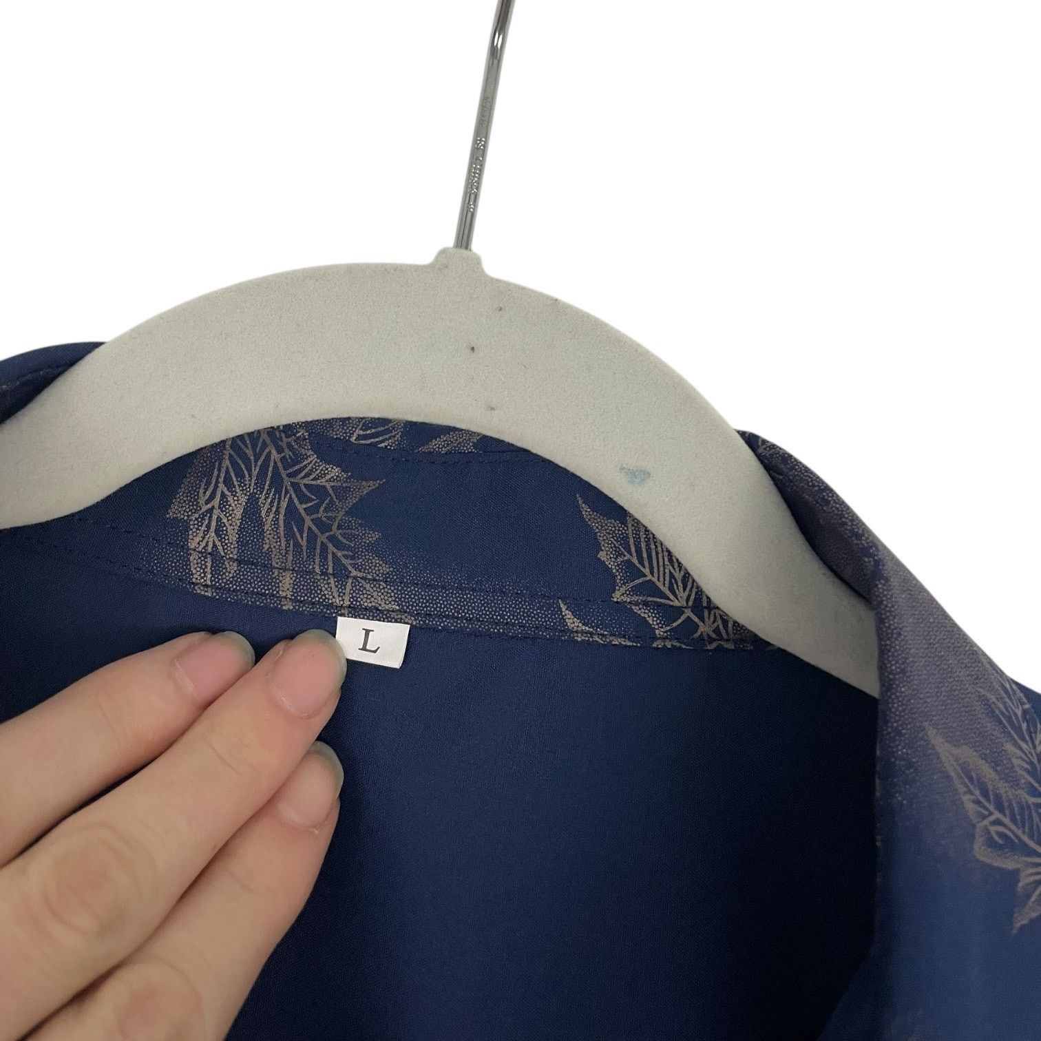 Other Mens Navy & Gold Foil Leaf Print Short Sleeve Button Down Size US L / EU 52-54 / 3 - 5 Thumbnail