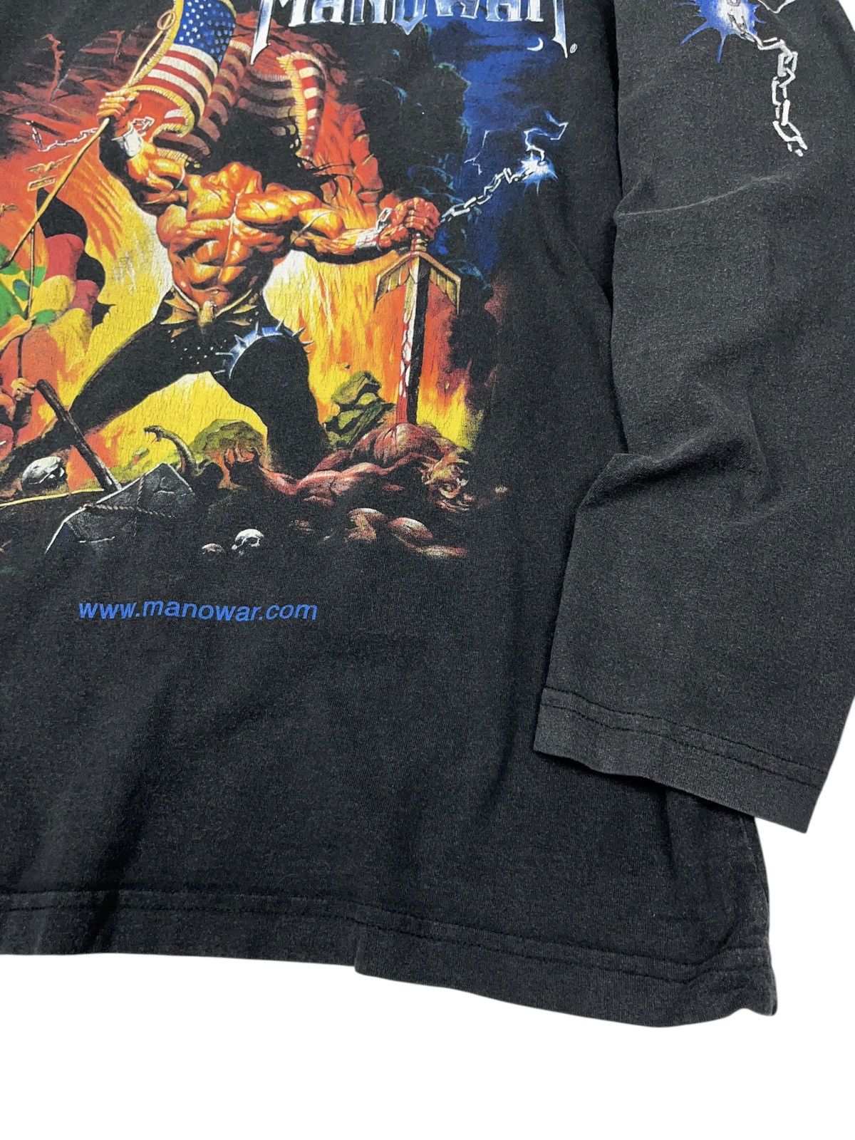 Band Tees × Vintage Vintage 2002 Manowar Warrior of the World Long Sleeve Size US L / EU 52-54 / 3 - 3 Thumbnail