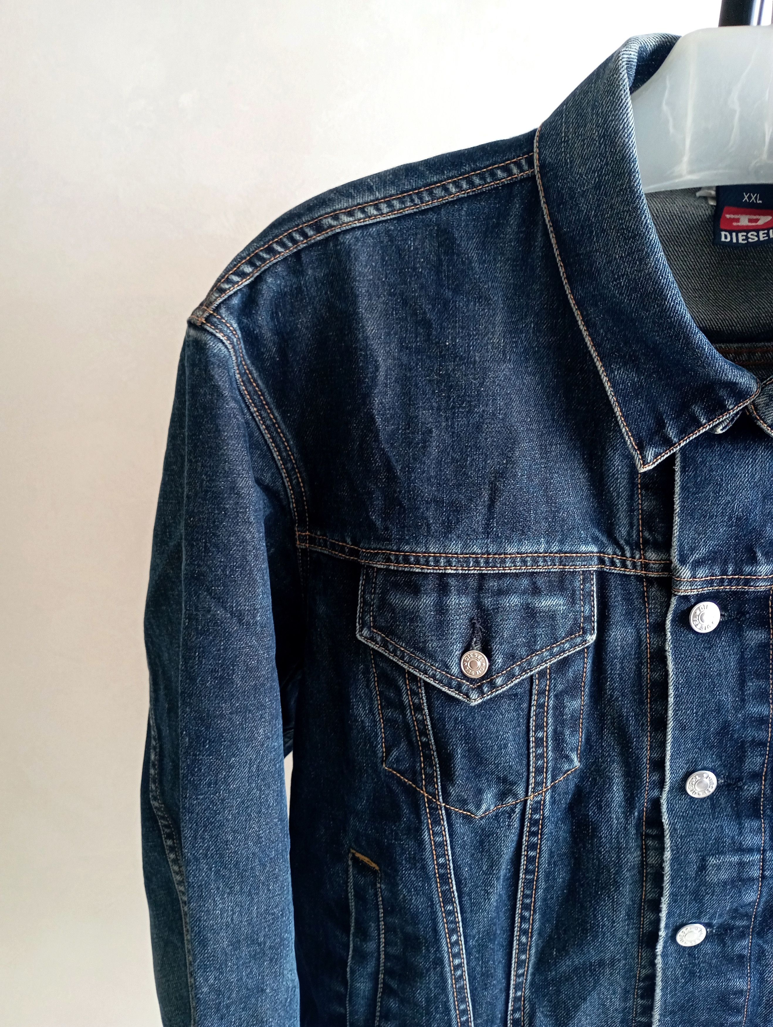 Diesel Vintage Diesel Trucker Jacket Denim Jeans Size US XXL / EU 58 / 5 - 5 Thumbnail