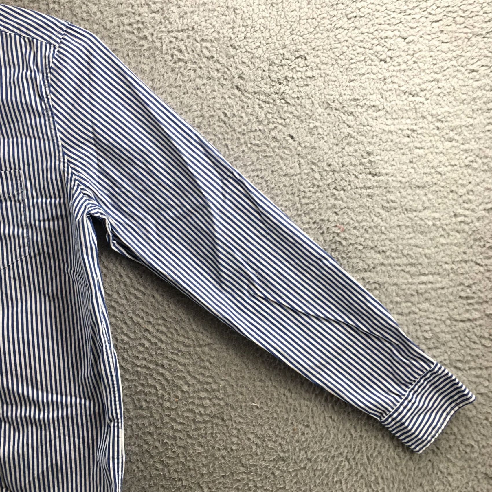 American Eagle Outfitters American Eagle Classic Fit Button Down Shirt Mens M Blue Striped Long Sleeve Size US M / EU 48-50 / 2 - 5 Thumbnail