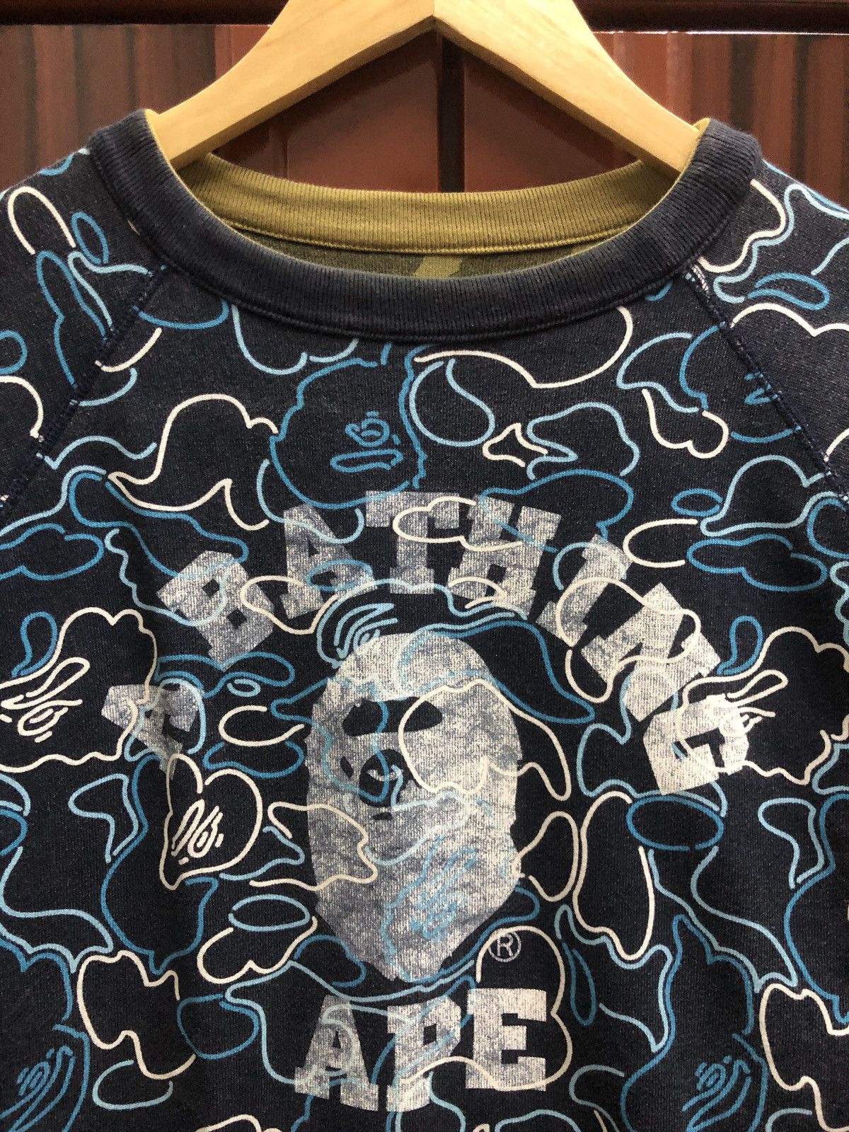 Bape × Nigo OG A Bathing Ape College Neon Camo Reversible Sweatshirts Size US M / EU 48-50 / 2 - 4 Thumbnail