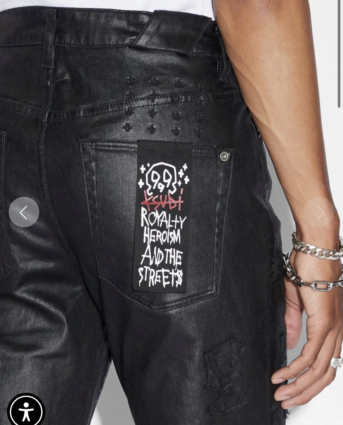 999 Club × Ksubi Chitch 999 Black Wax Size US 32 / EU 48 - 17 Thumbnail