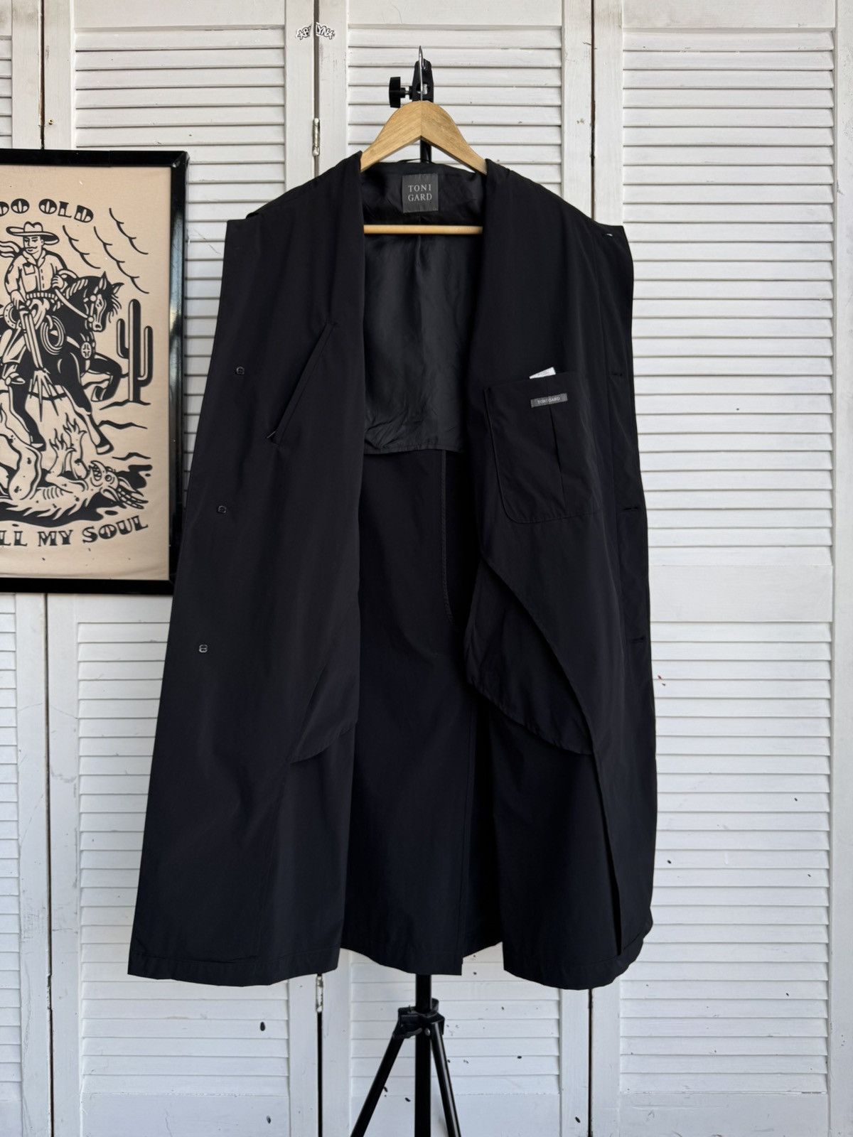 TONI GARD Vintage TONI GARD Minimalist Navy Technical Car Coat German Size US L / EU 52-54 / 3 - 5 Thumbnail