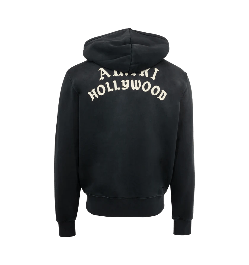 Amiri o1h1sh11225 Hollywood Zip Hoodie in Black Size US XXL / EU 58 / 5 - 2 Thumbnail